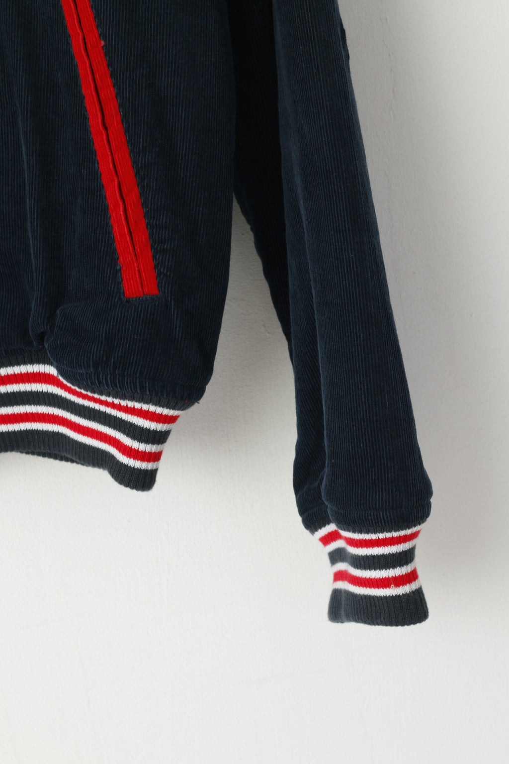 Giacca Sachs da uomo XS in cotone blu scuro Bomber Automotive 2000 Future Engine imbottito