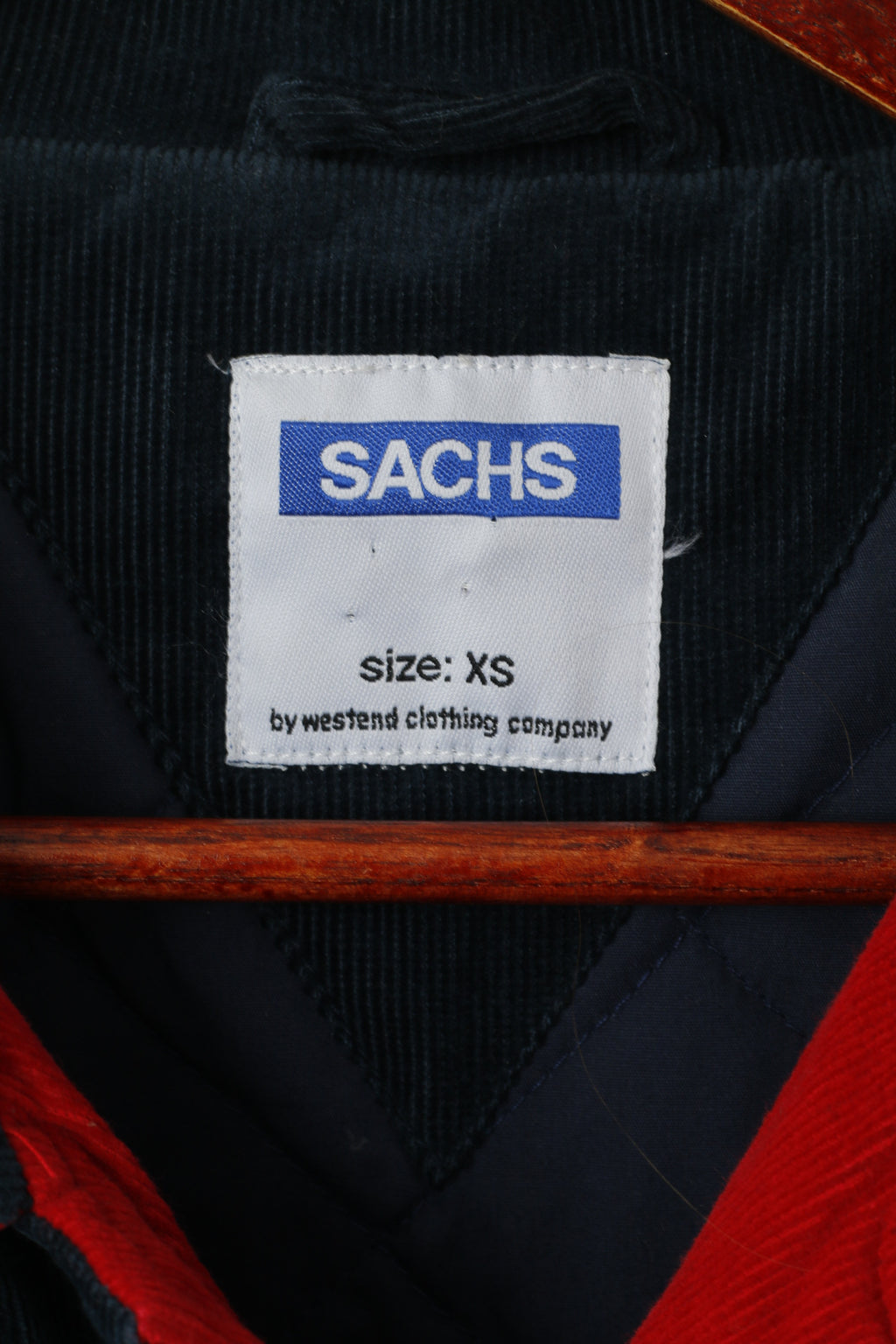 Giacca Sachs da uomo XS in cotone blu scuro Bomber Automotive 2000 Future Engine imbottito