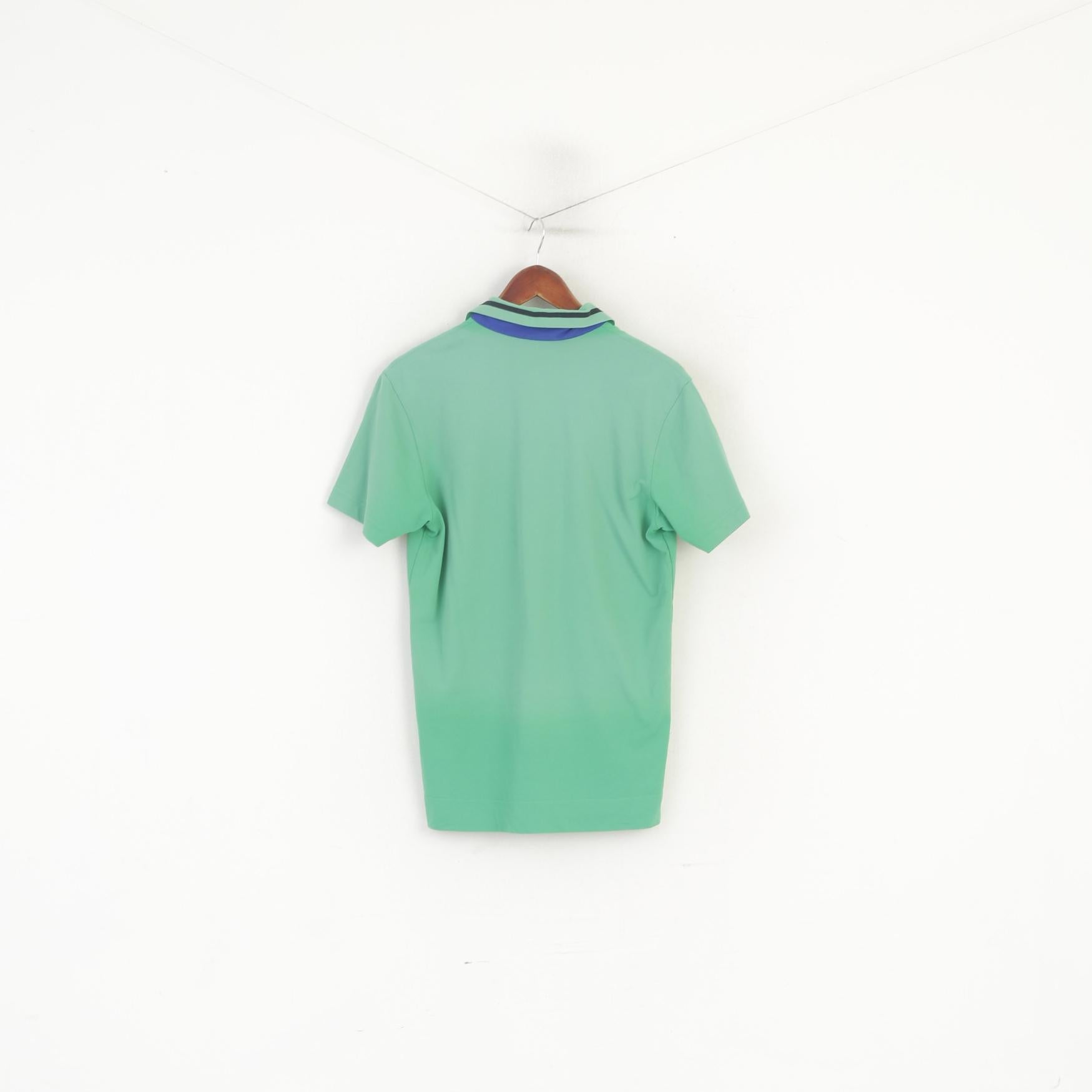 Chervo Sports Men 48 M Polo Shirt Green Nylon Dry Matic Stretch Classic Top