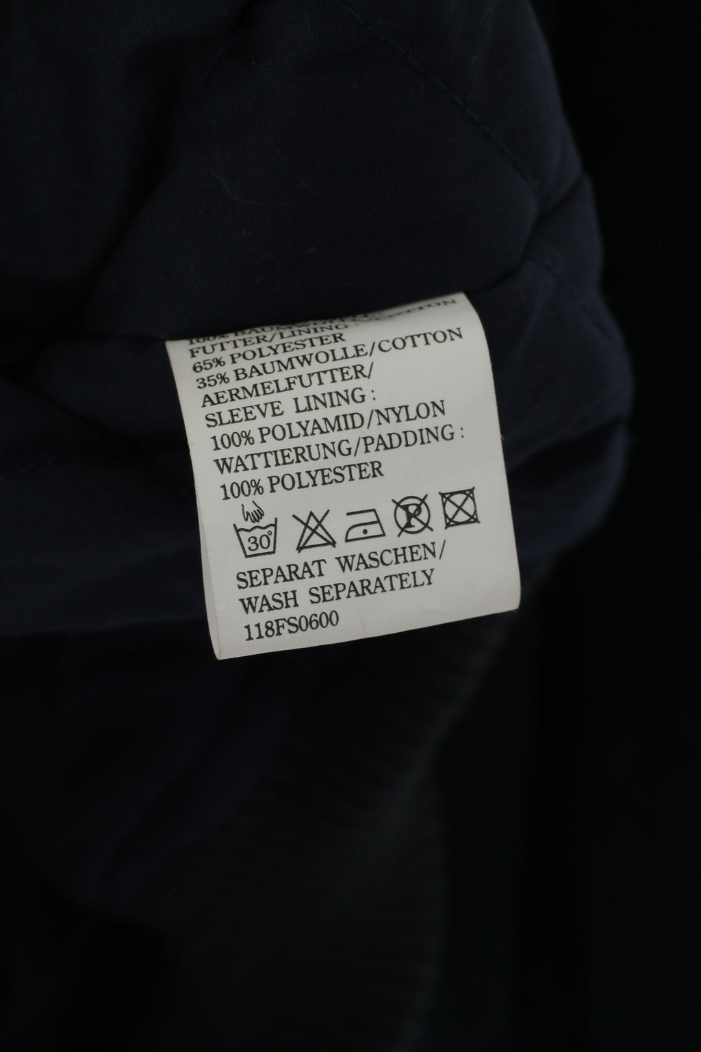 Giacca Sachs da uomo XS in cotone blu scuro Bomber Automotive 2000 Future Engine imbottito