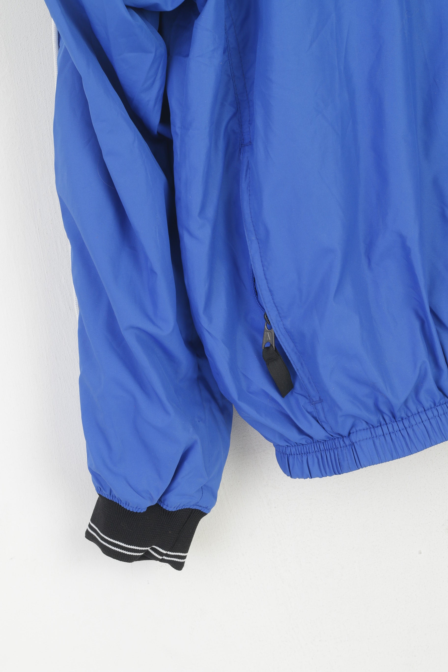 Nouveau Nike Team Men M 178 Veste Bleu Vintage Full Zip Bomber Sport Top