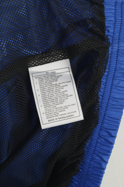 New Nike Team Men M 178 Jacket Blue Vintage Full Zip Bomber Sport Top