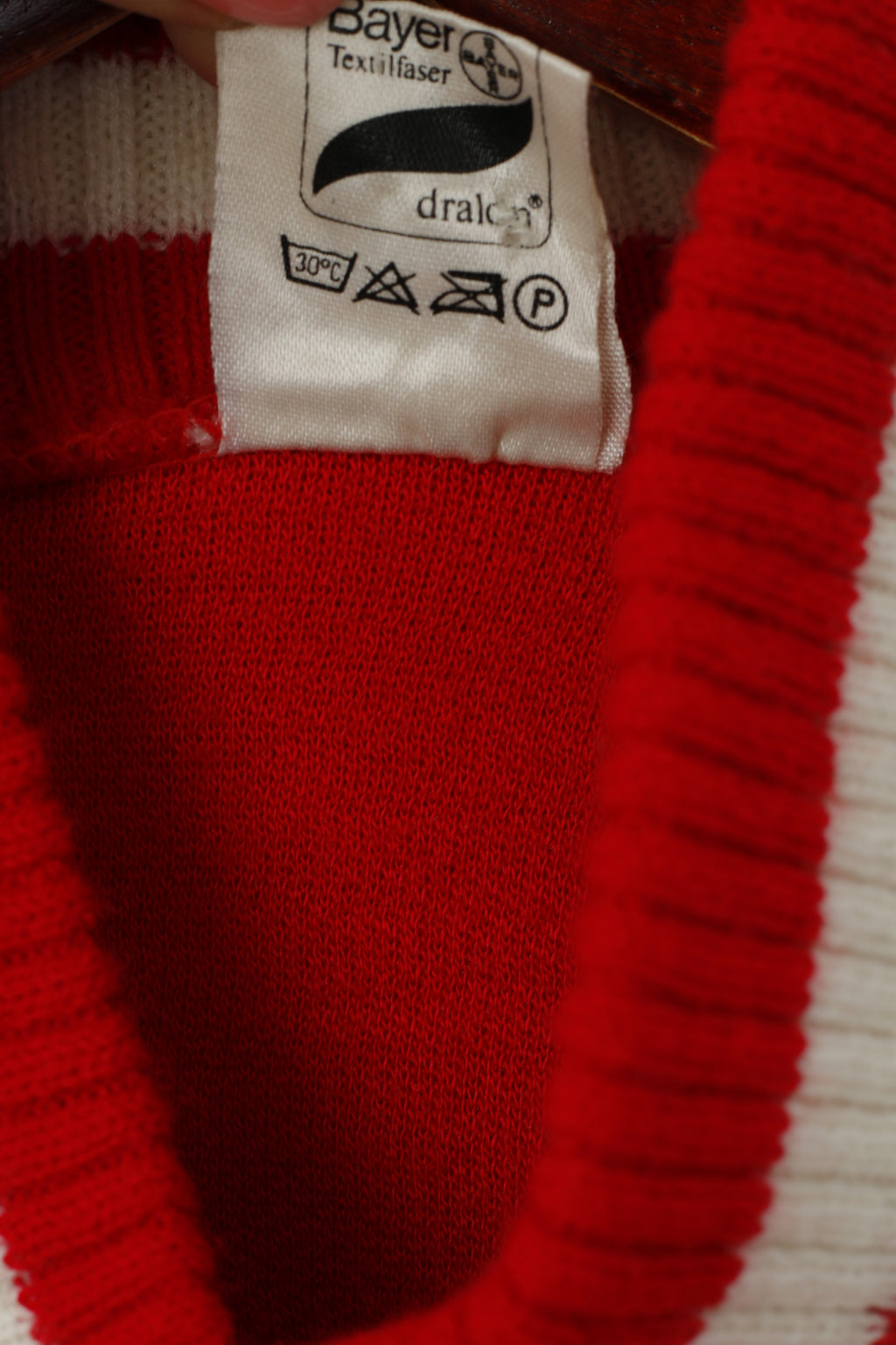 C&amp;A Femmes M Sweat-shirt Rouge Baseball Bouton-pression Fluffy Varsity Vintage Top