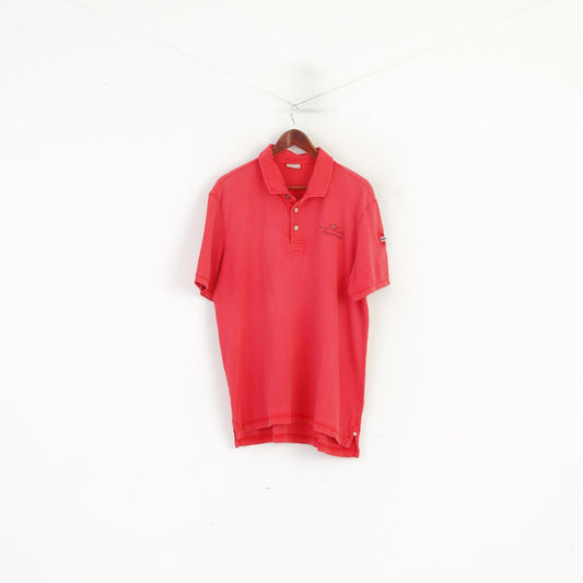 Napapijri Geographic Men XXL Polo Peach Cotton Détail Boutons Top