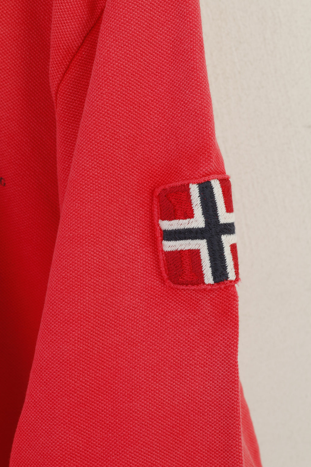 Napapijri Geographic Men XXL Polo Shirt Peach Cotton Detailed Buttons Top