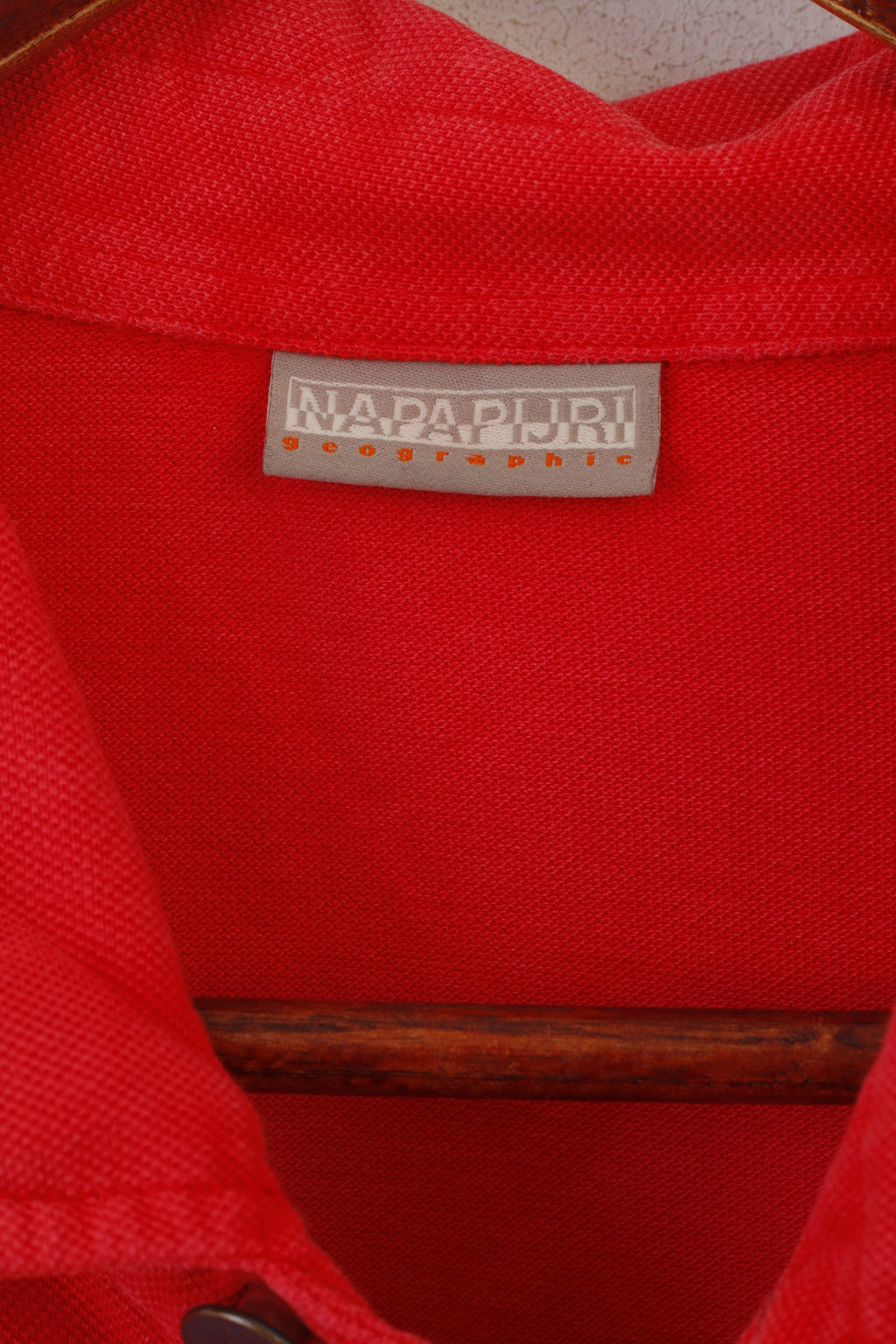 Napapijri Geographic Men XXL Polo Shirt Peach Cotton Detailed Buttons Top