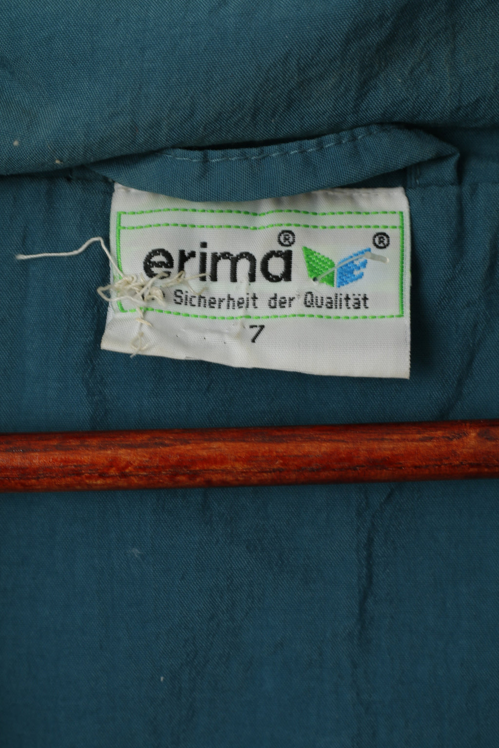 Erima Men 7 XL Jacket Green Vintage Nylon Festival Meteor Full Zupper Activewear Top