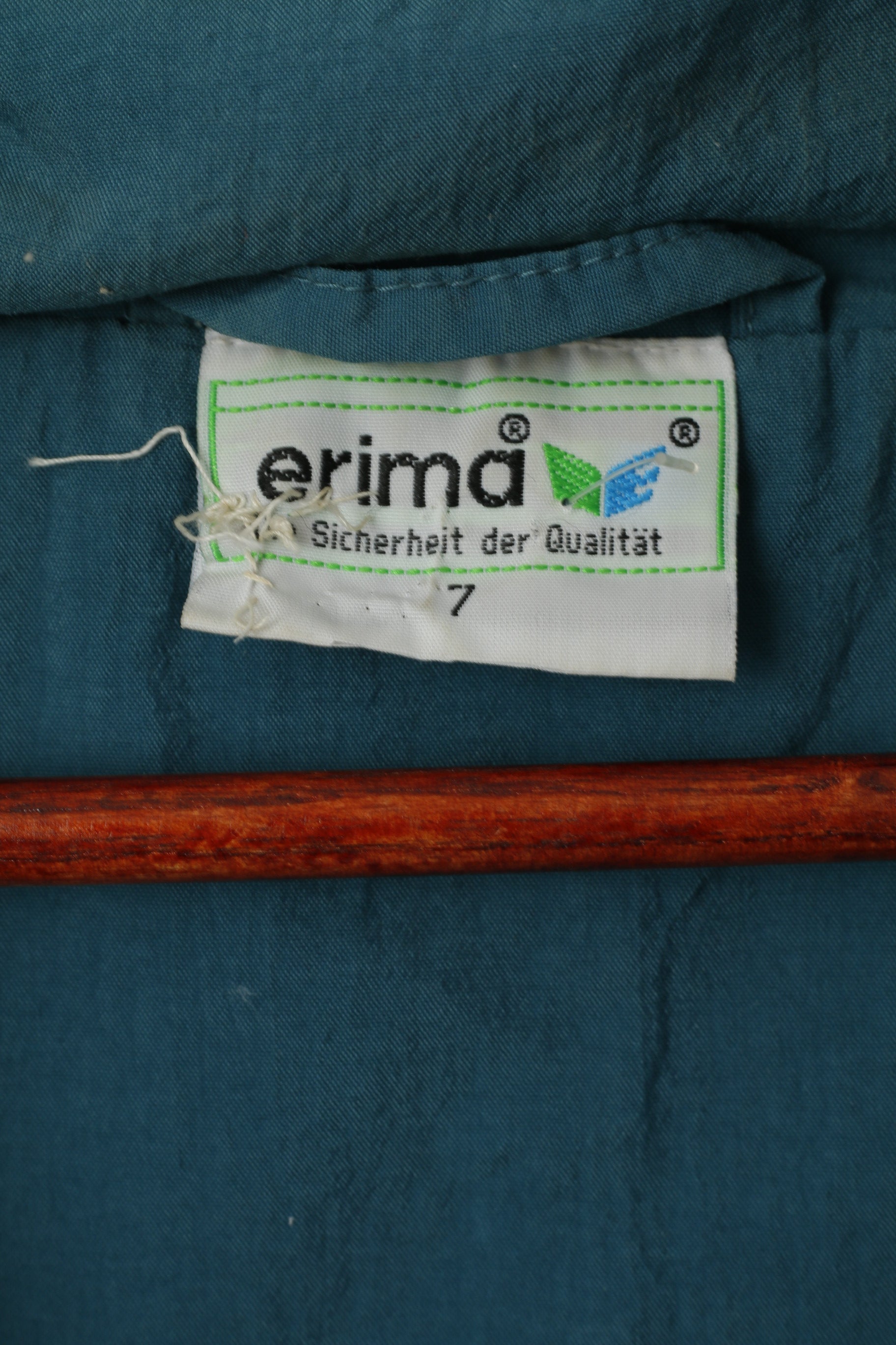 Erima Men 7 XL Jacket Green Vintage Nylon Festival Meteor Full Zupper Activewear Top