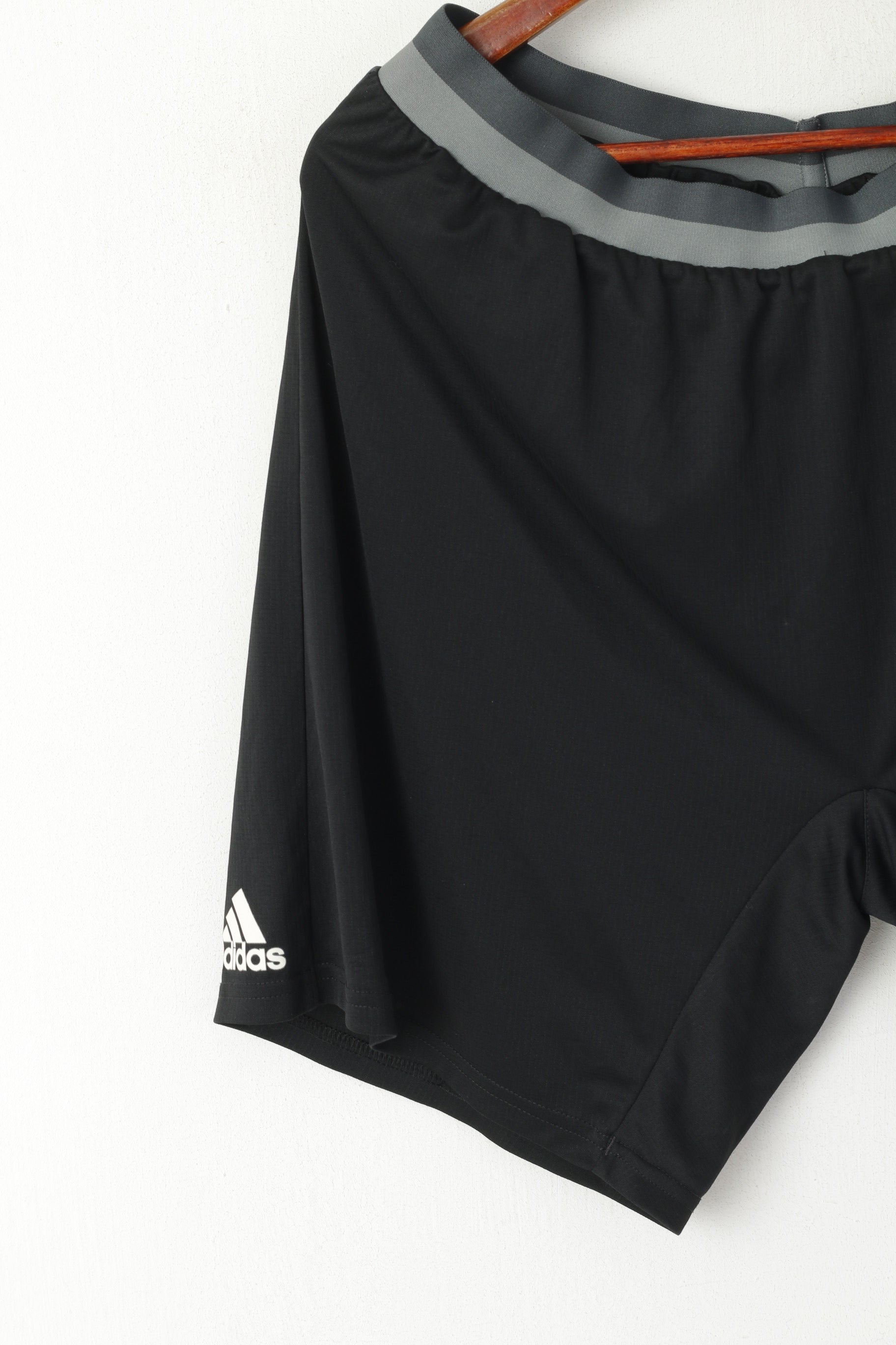 Adidas Homme L Short Noir Mince Sportswear Entraînement Adizero Climacool Transparent