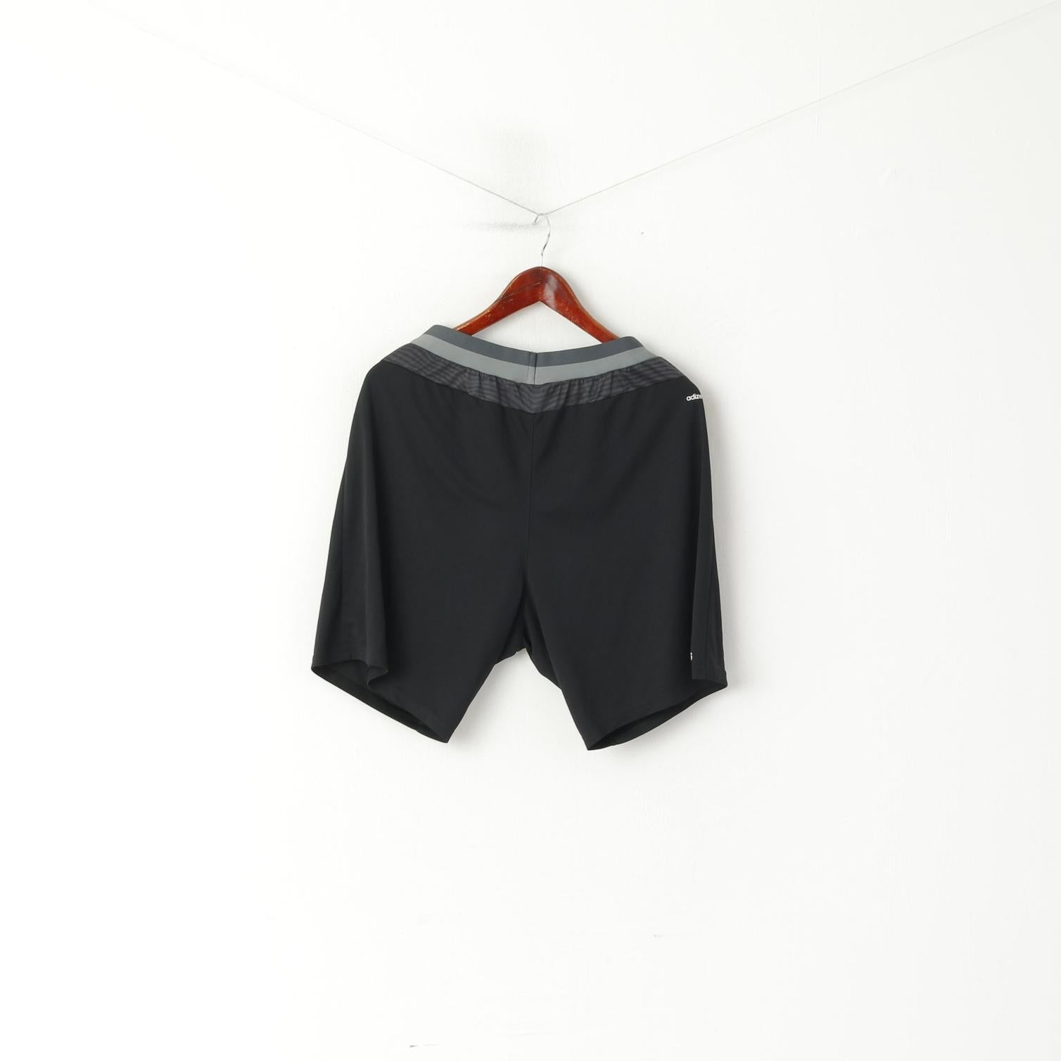 Adidas Homme L Short Noir Mince Sportswear Entraînement Adizero Climacool Transparent