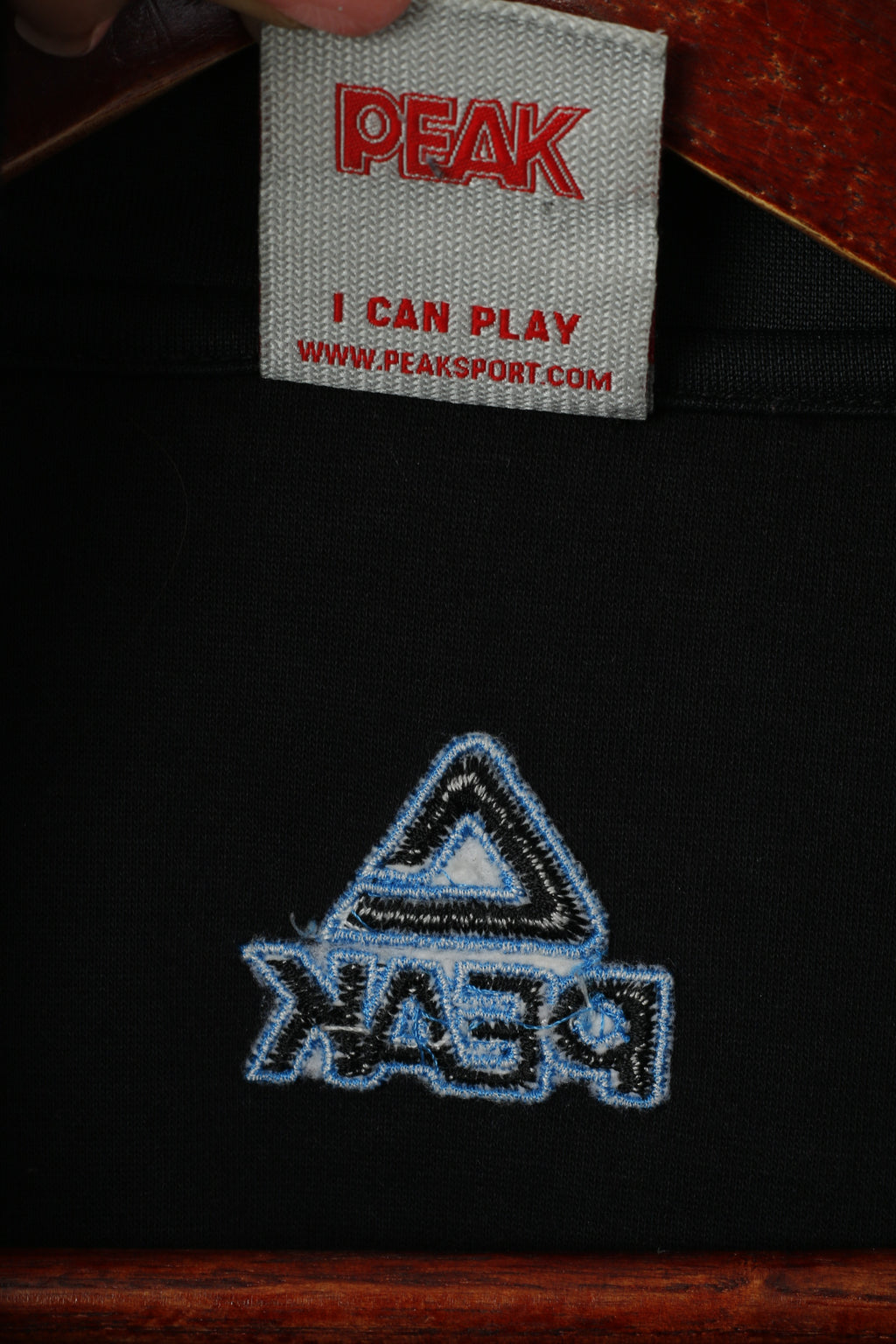 Fiba Peak Basketball Men 3XL (XL) Sweatshirt Black Shiny Full Zipper Sportswear Top
