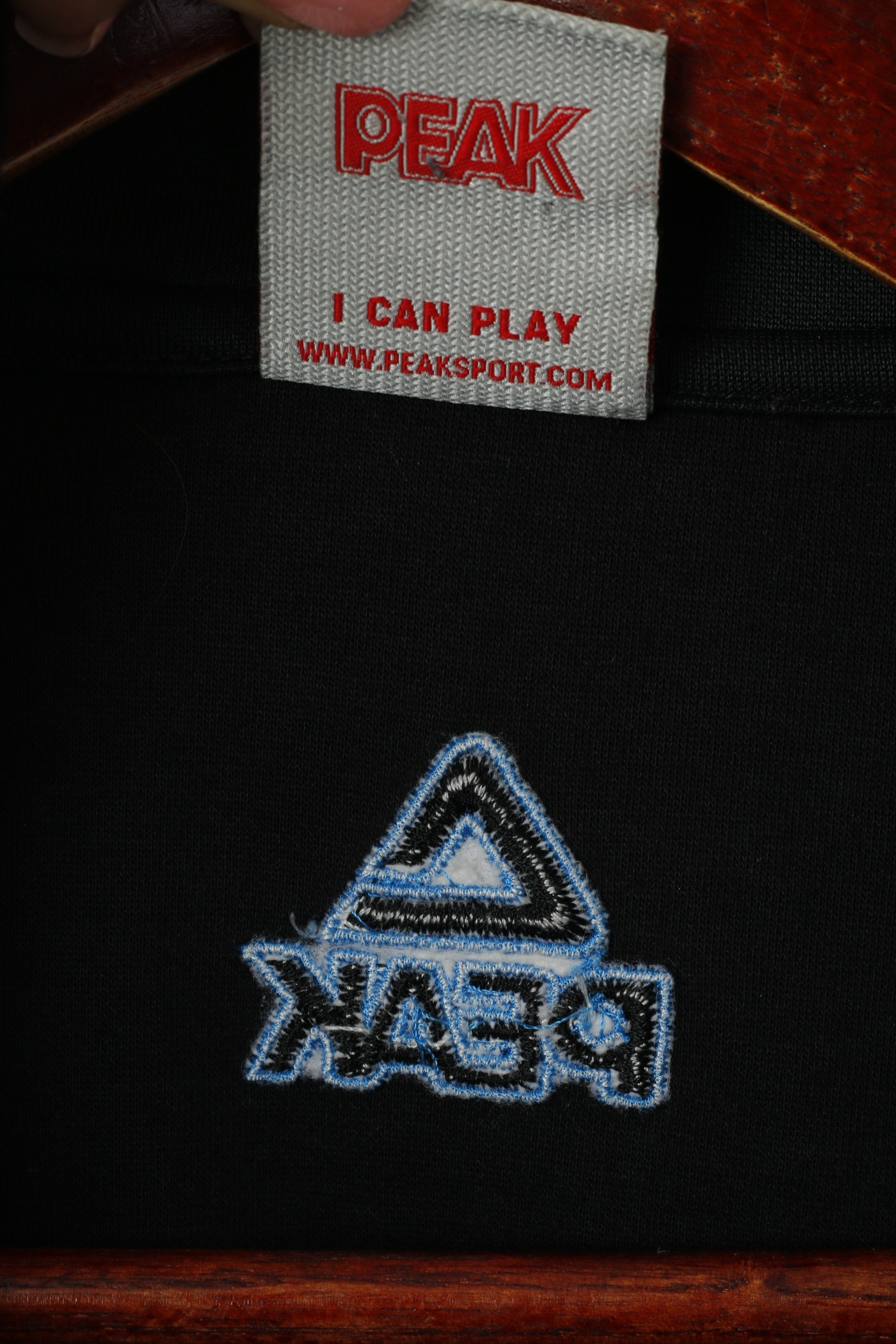 Fiba Peak Basketball Men 3XL (XL) Sweatshirt Black Shiny Full Zipper Sportswear Top