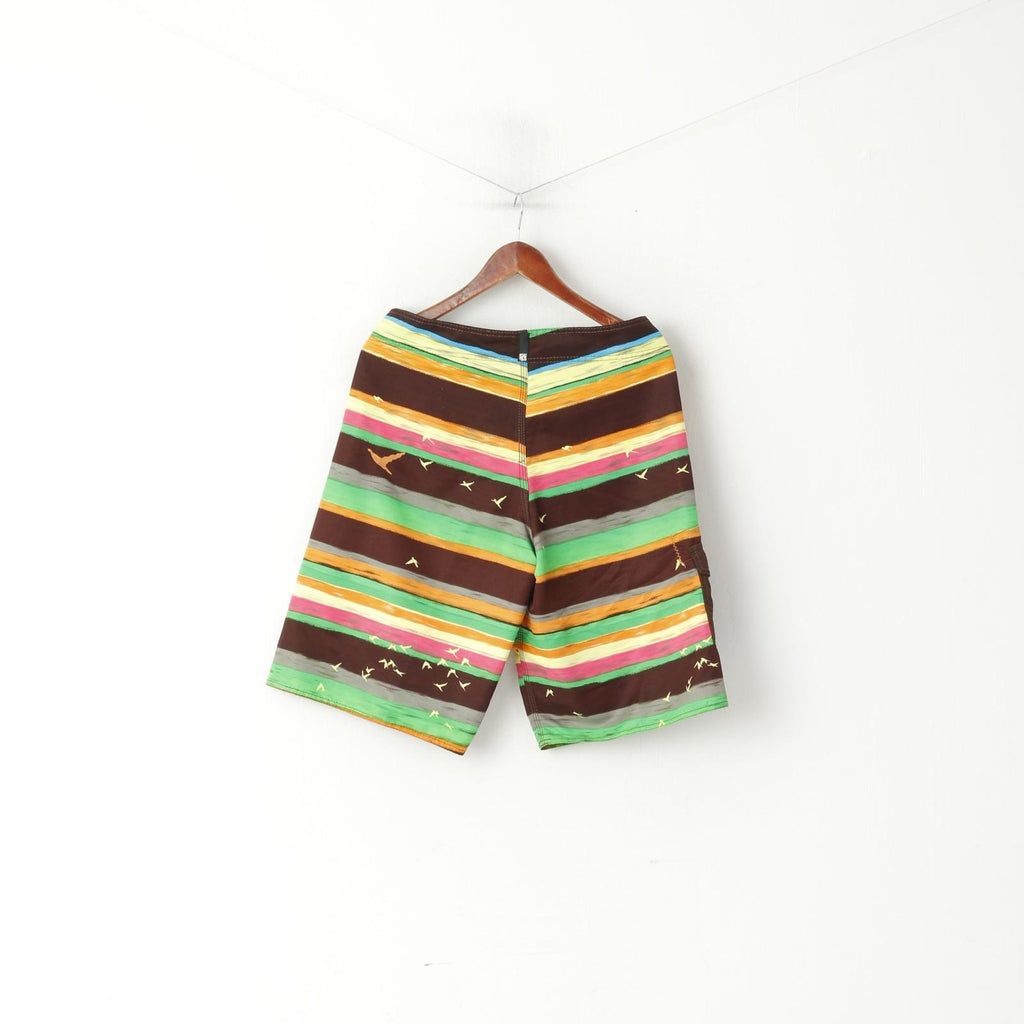 Islandhaze Uomo 32 M Pantaloncini Bermuda estivi da spiaggia a righe multicolori