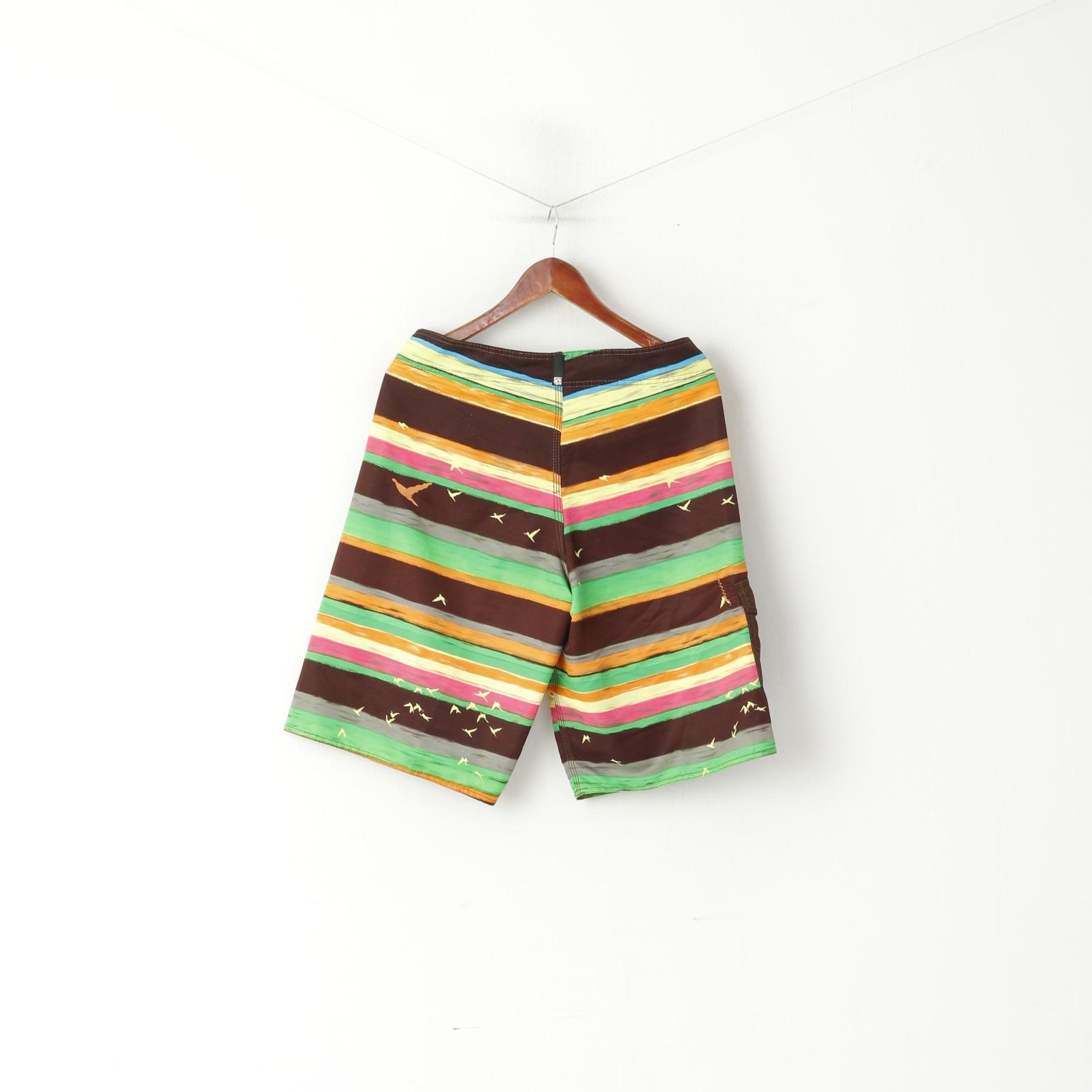 Islandhaze Hommes 32 M Short Multicolore Rayé Été Plage Bermuda