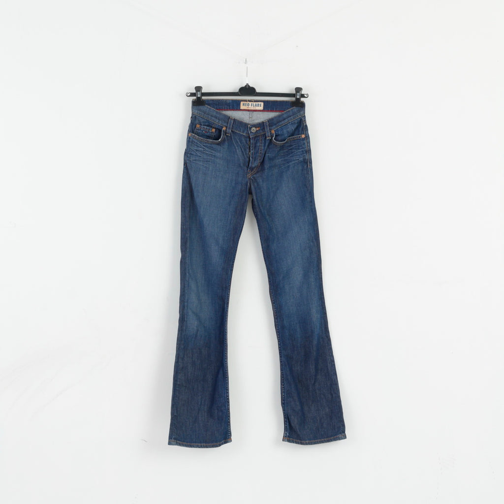 Neo Flare Tommy Hilfiger Donna W28 L34 Pantaloni Jeans Pantaloni in denim di cotone blu scuro