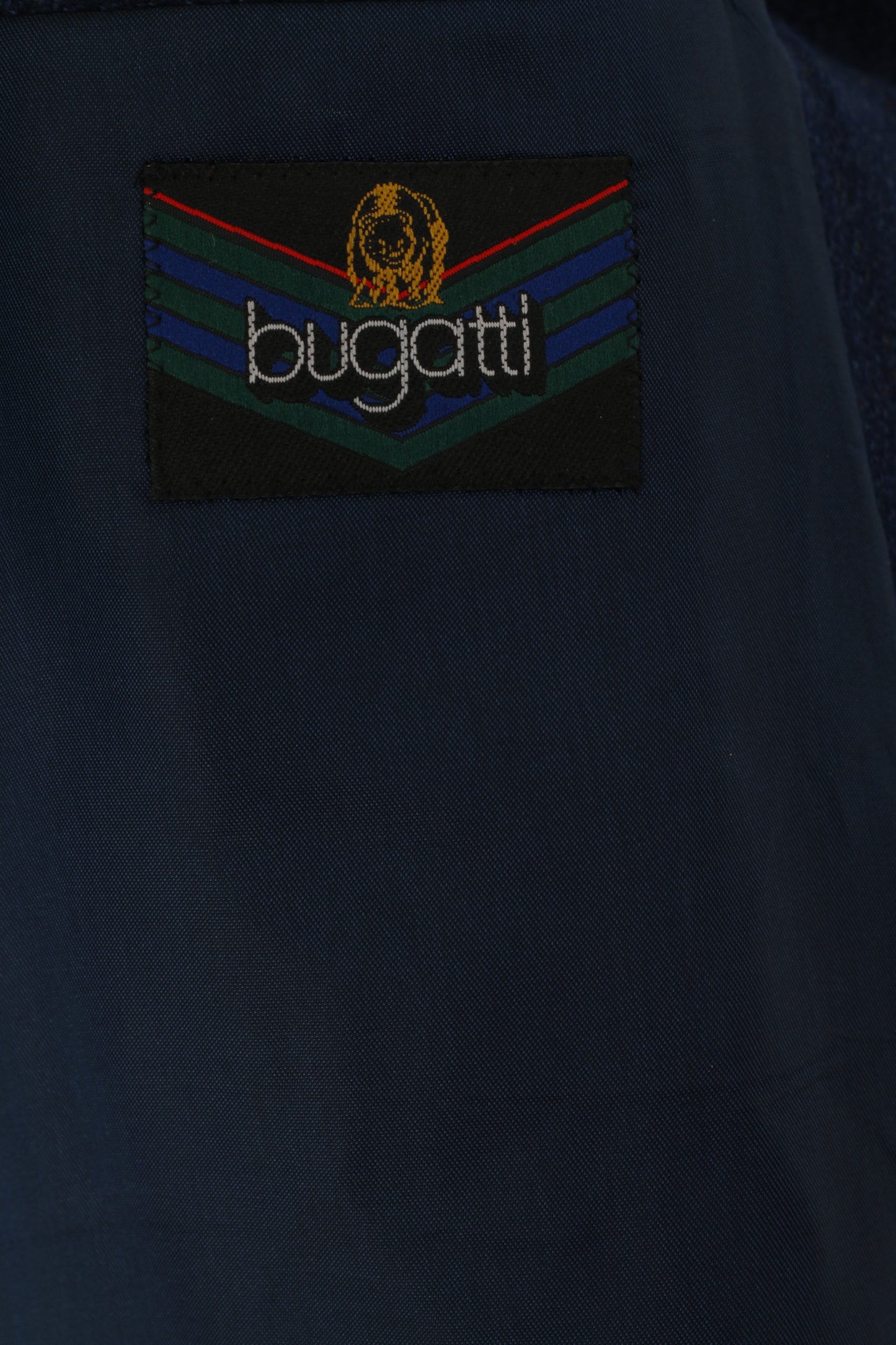 Bugatti Men 26 46 Blazer Navy Pure Wool Check Single Breasted Shoulder Pads Jacket