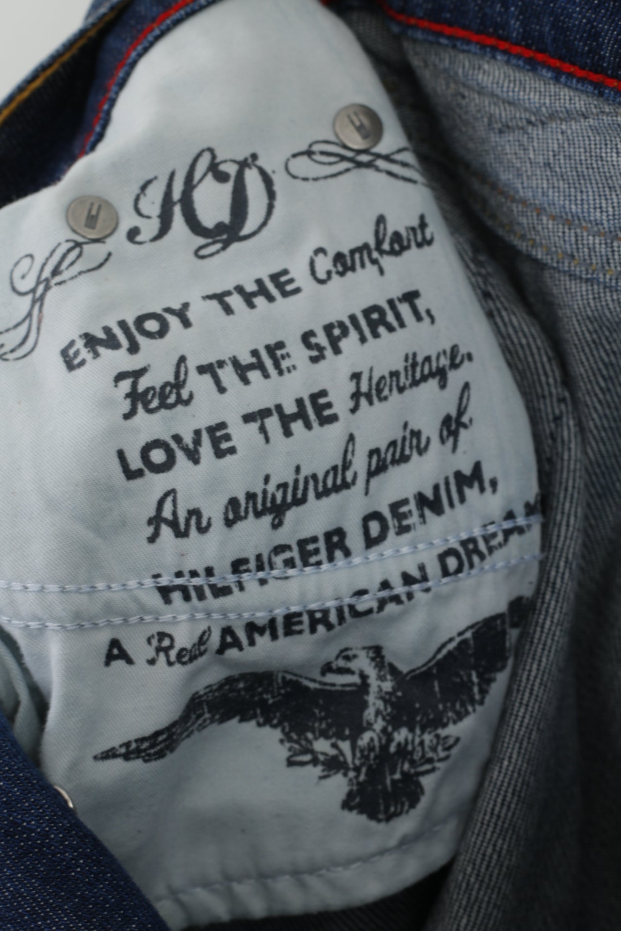 Neo Flare Tommy Hilfiger Donna W28 L34 Pantaloni Jeans Pantaloni in denim di cotone blu scuro