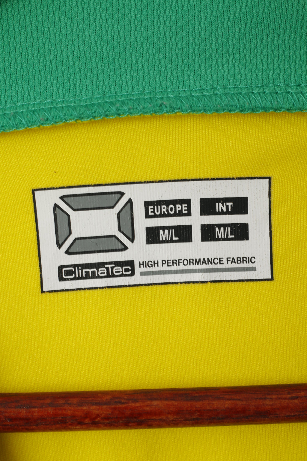 Stanno Leam Rangers Men M/L Shirt Yellow Football Club Climatec #13 Long Sleeve Top