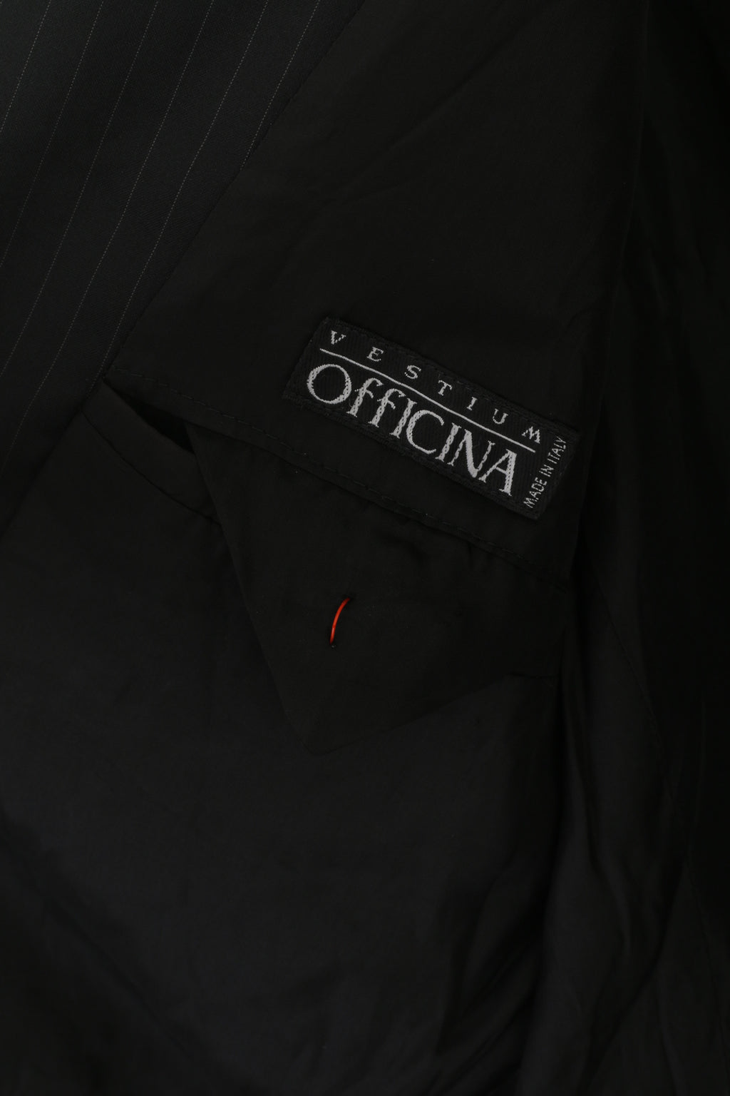 Vestium Officina Men 38 48 Blazer Black Wool Striped Made in Italy Single Breasted Jacket