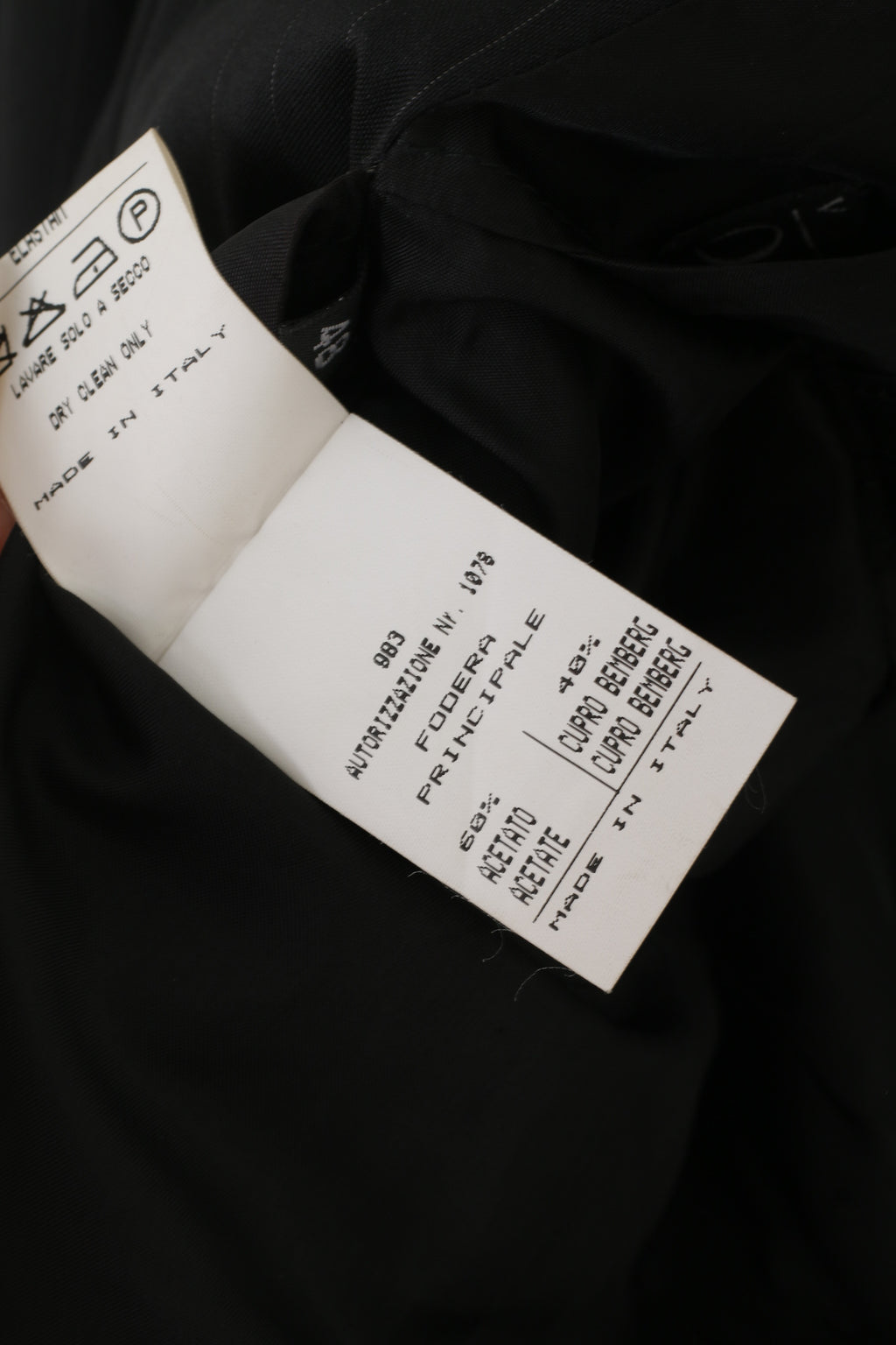 Vestium Officina Men 38 48 Blazer Black Wool Striped Made in Italy Single Breasted Jacket