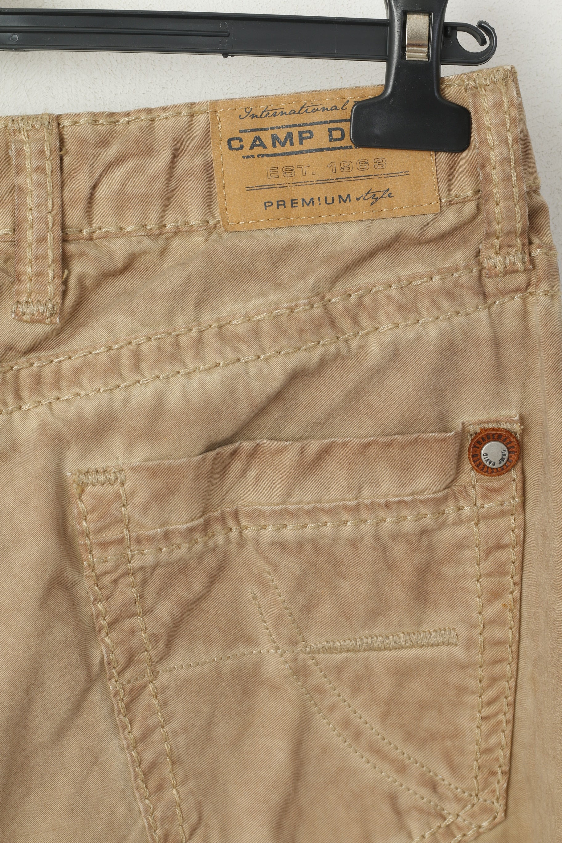 Pantaloni Camp David Uomo M 34 Pantaloni casual di alta qualità in cotone sbiadito marrone