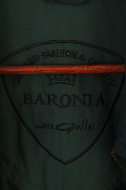 Giacca Baronia Von Gollas Donna 16 42 XL Giacca Outdoor in Tecnopile Nylon Verde Vintage