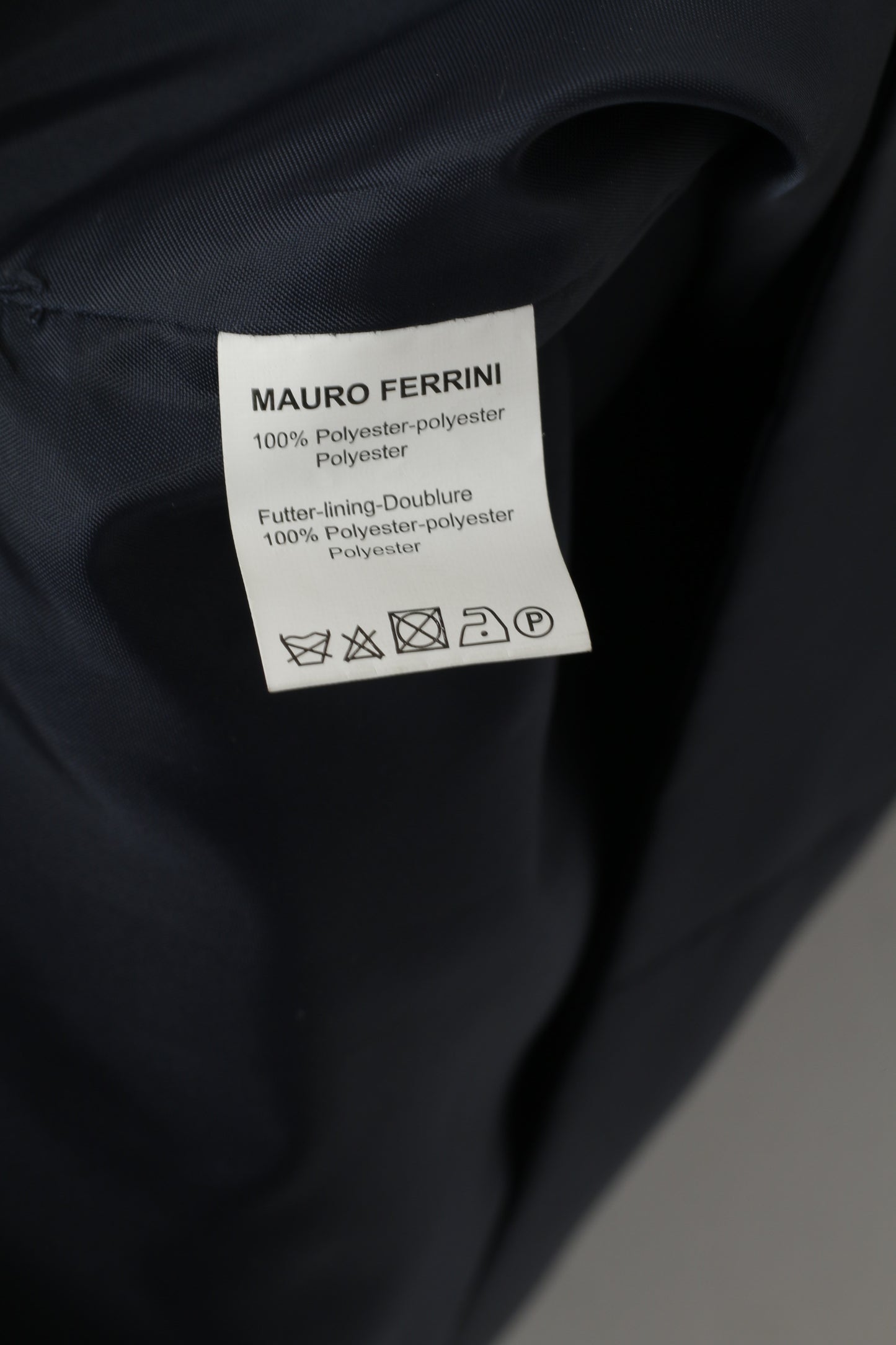 Mauro Ferrini Men 27 L Waistcoat Grey Navy Shiny Wedding Elegant Vest