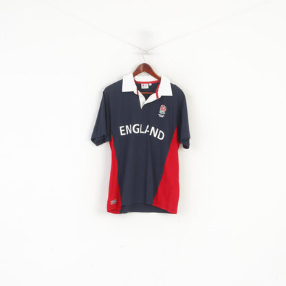 Prodotto con licenza ufficiale Polo da uomo M in cotone blu scuro Rugby England Football Union Top