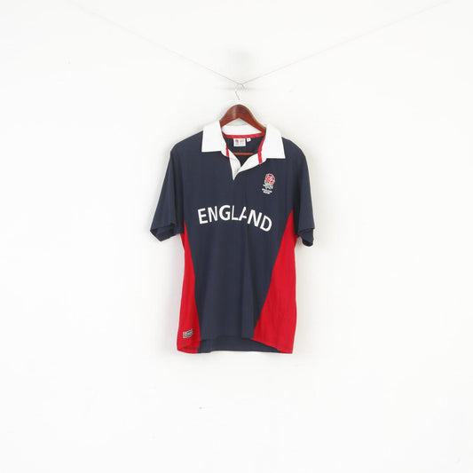 Produit sous licence officielle Polo M pour homme en coton bleu marine Rugby England Football Union Top