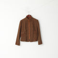 Mango Sportswear Femme L (M) Veste en Jean Marron Jeans Coton MNG Haut Court