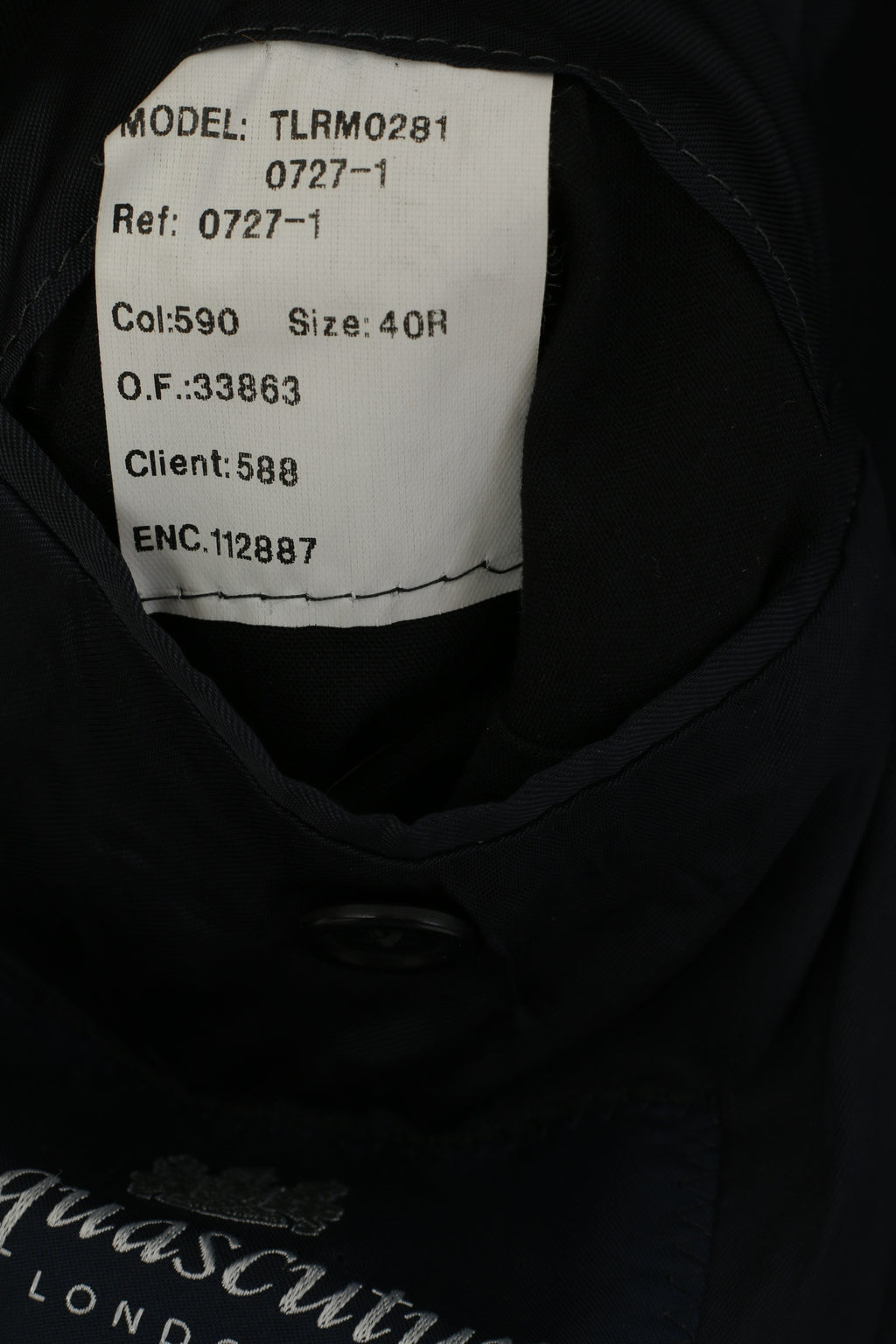 Aquascutum London Men 40 R Blazer Black Striped Wool Single Breasted Jacket