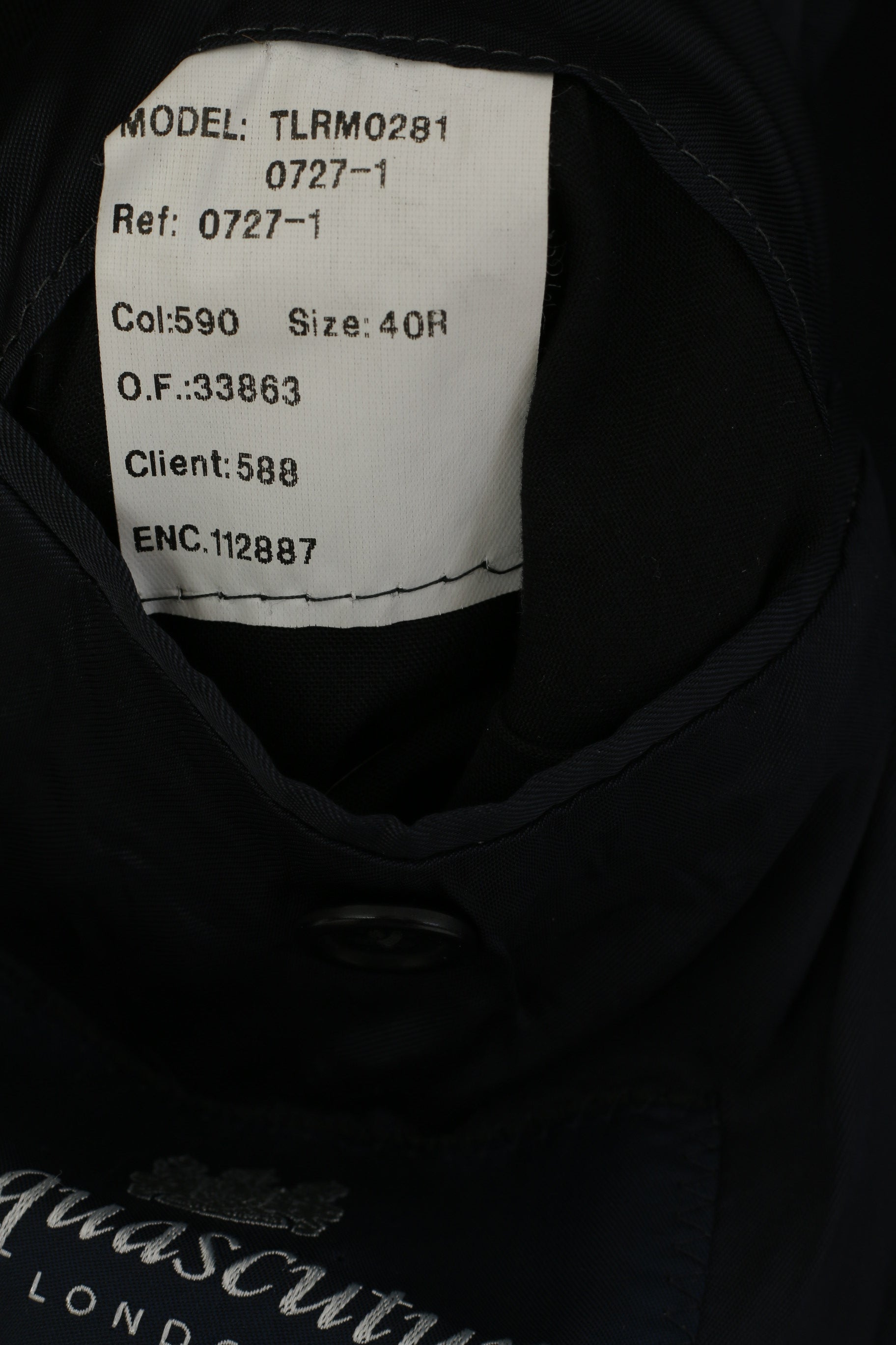 Aquascutum London Men 40 R Blazer Black Striped Wool Single Breasted Jacket