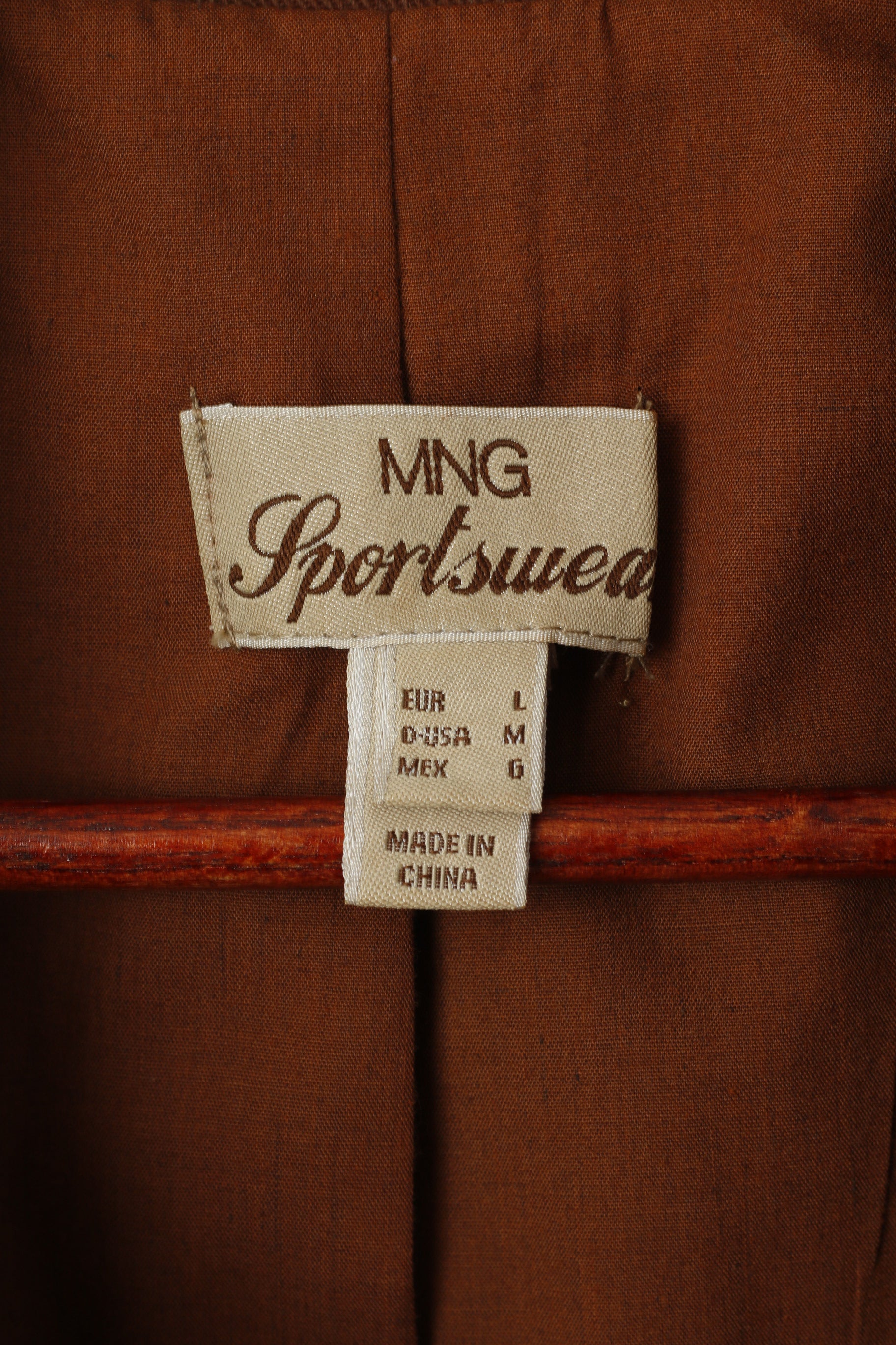 Mango Sportswear Women L (M) Denim Jacket Brown Jeans Cotton MNG Cropped Top