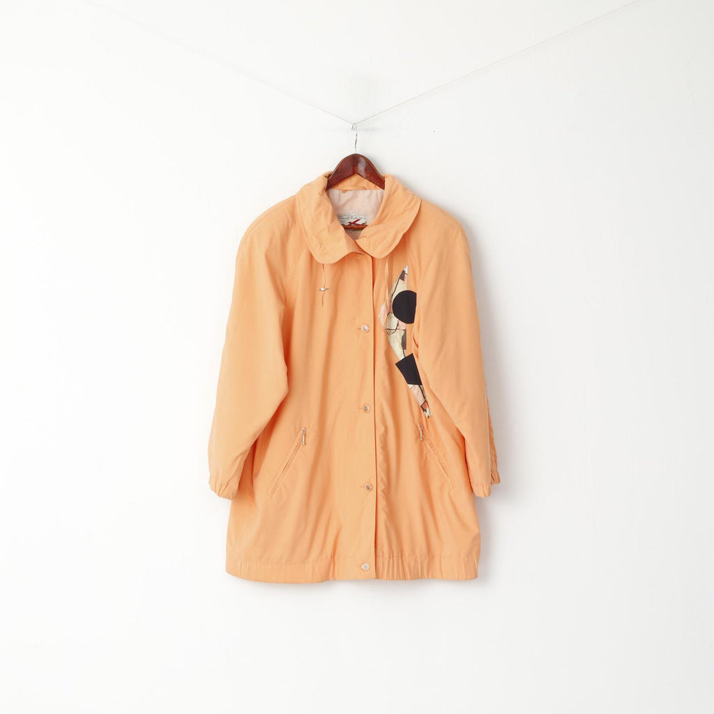 Trend Fashion Donna 38 M Giacca lunga Pesca geometrica Tectel Spalline Vintage Top