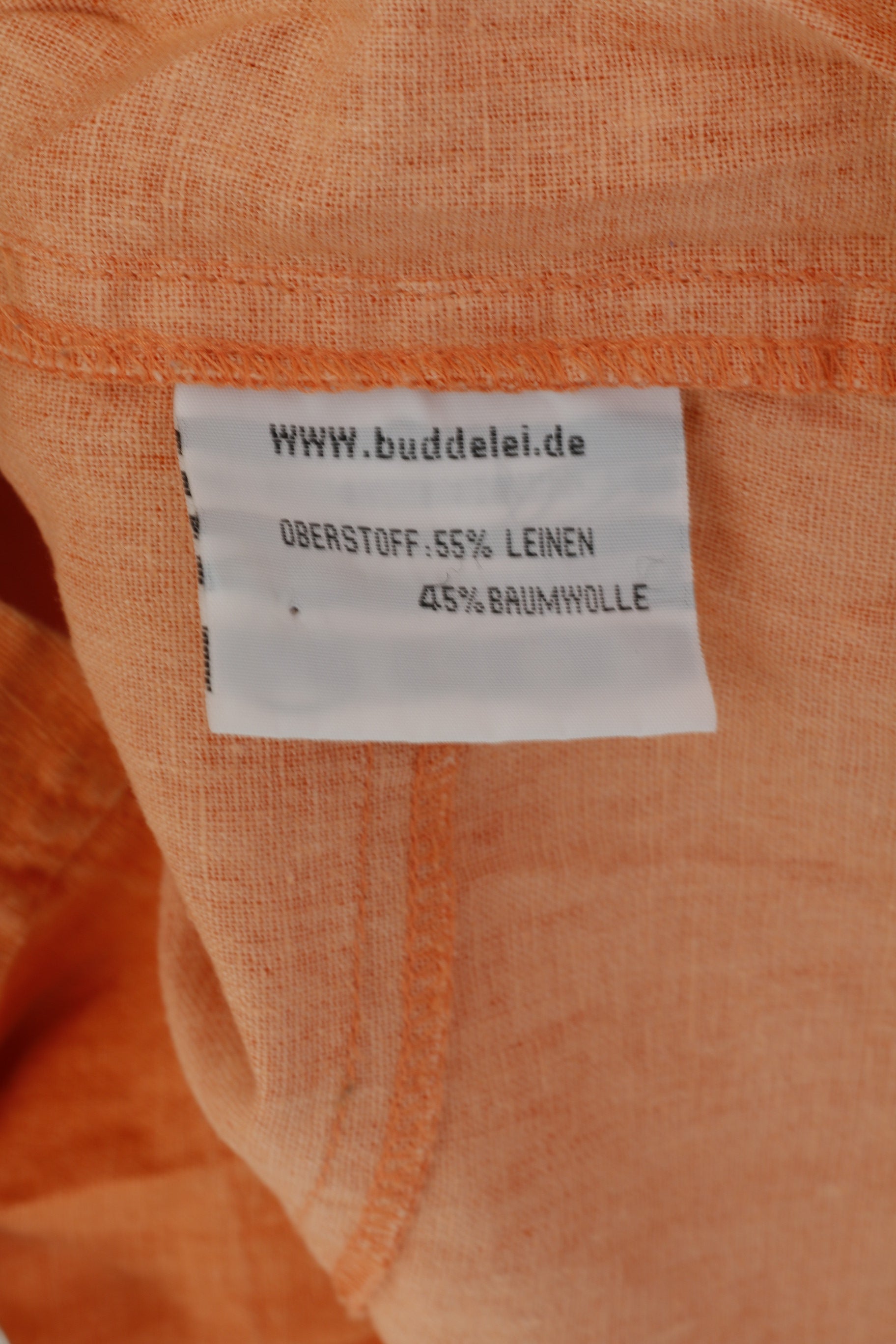 Gina Laura Femmes M Veste Orange Lin Blazer Pleine Fermeture Éclair Haut D'été