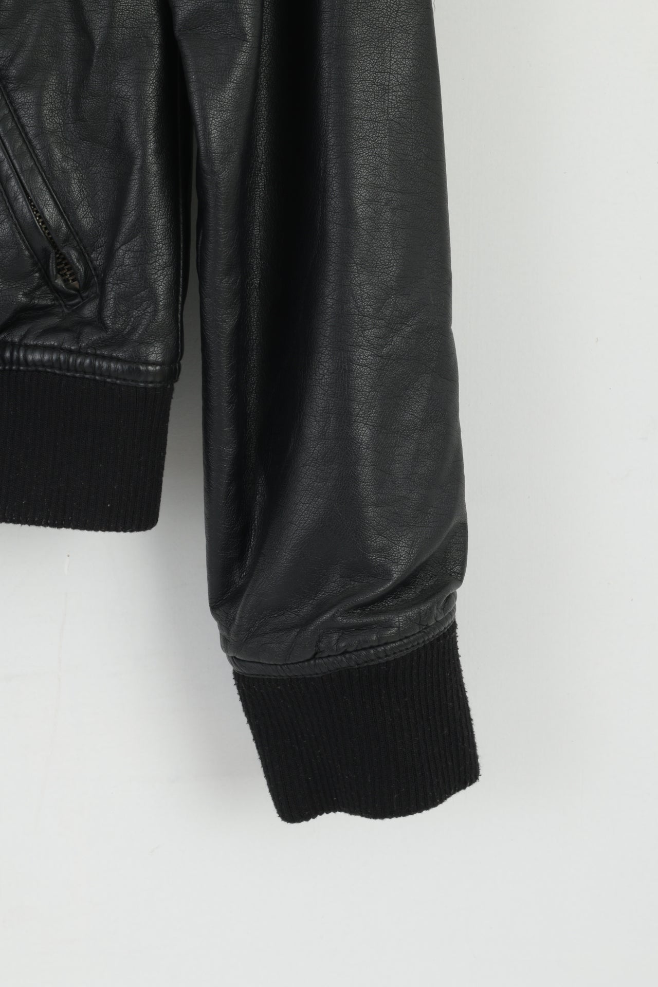 Colors Of The World Femme M Veste Noir Biker Col Montant Capote