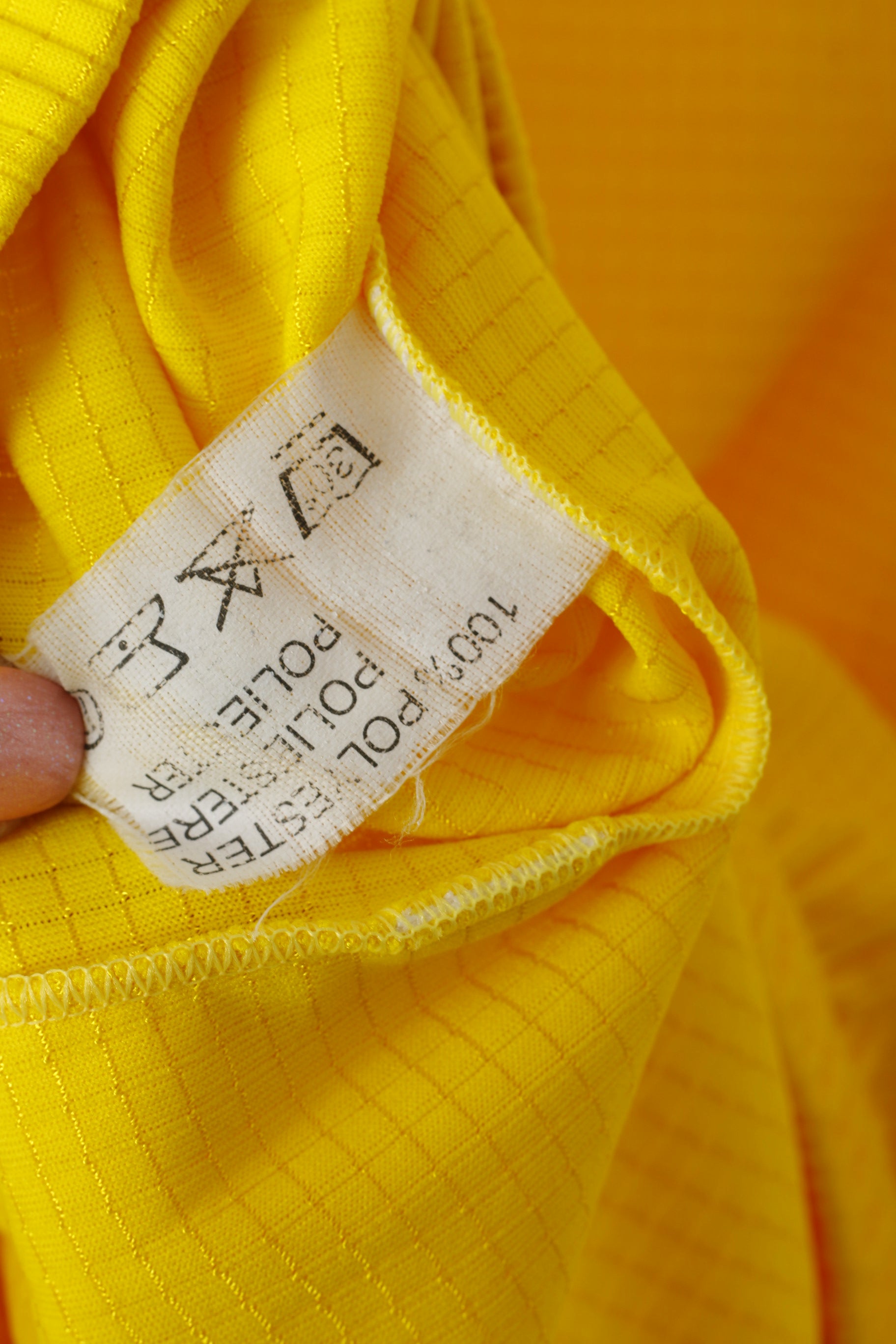 Spark Chemise de cyclisme XXL pour homme Jaune Stretch Col zippé Haut d'équipement de vélo européen