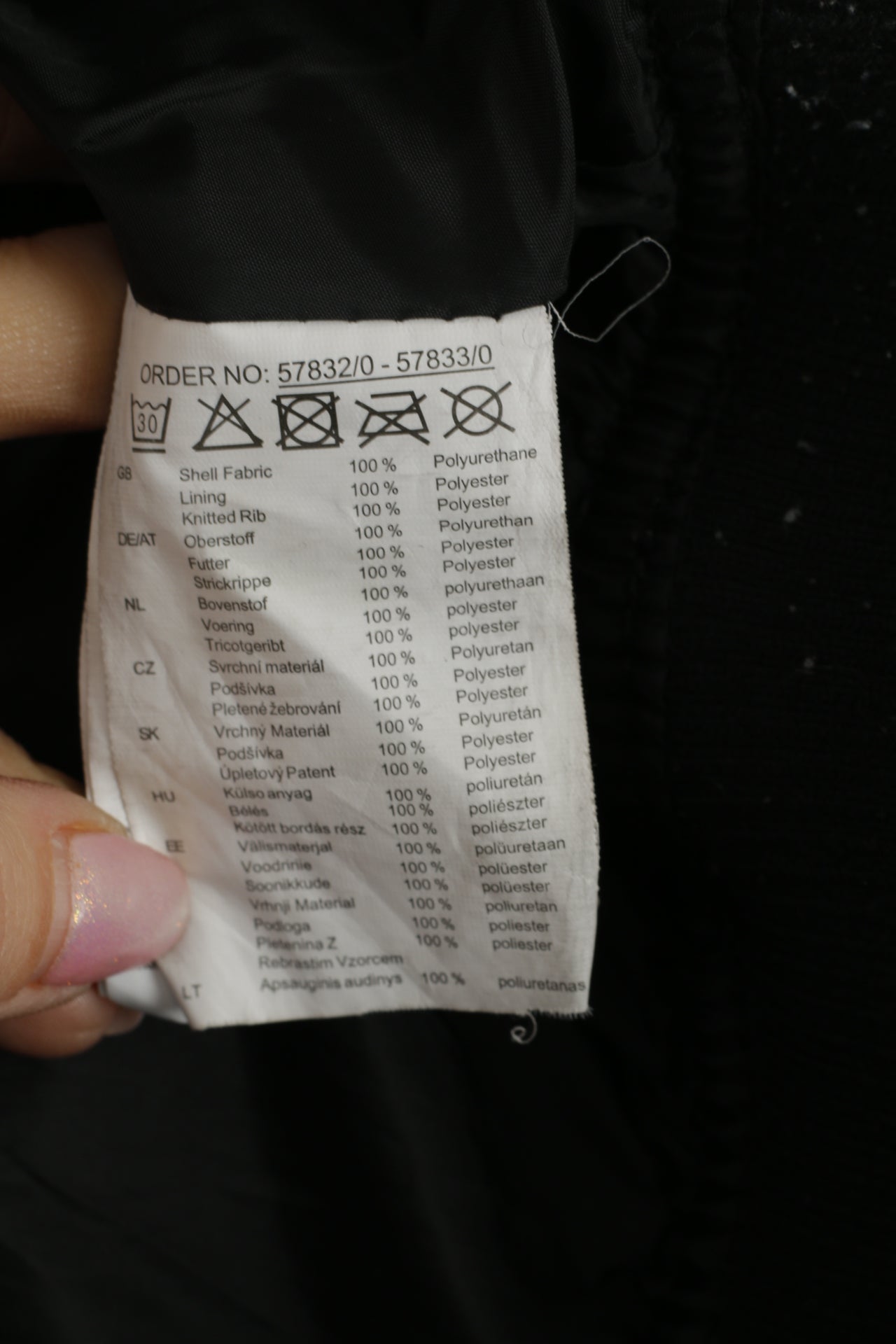 Colors Of The World Femme M Veste Noir Biker Col Montant Capote