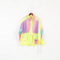 Rodeo by C&A Men 40 M Jacket Vintage Packable Neon Yellow Nylon Waterproof Hidden Hood Top