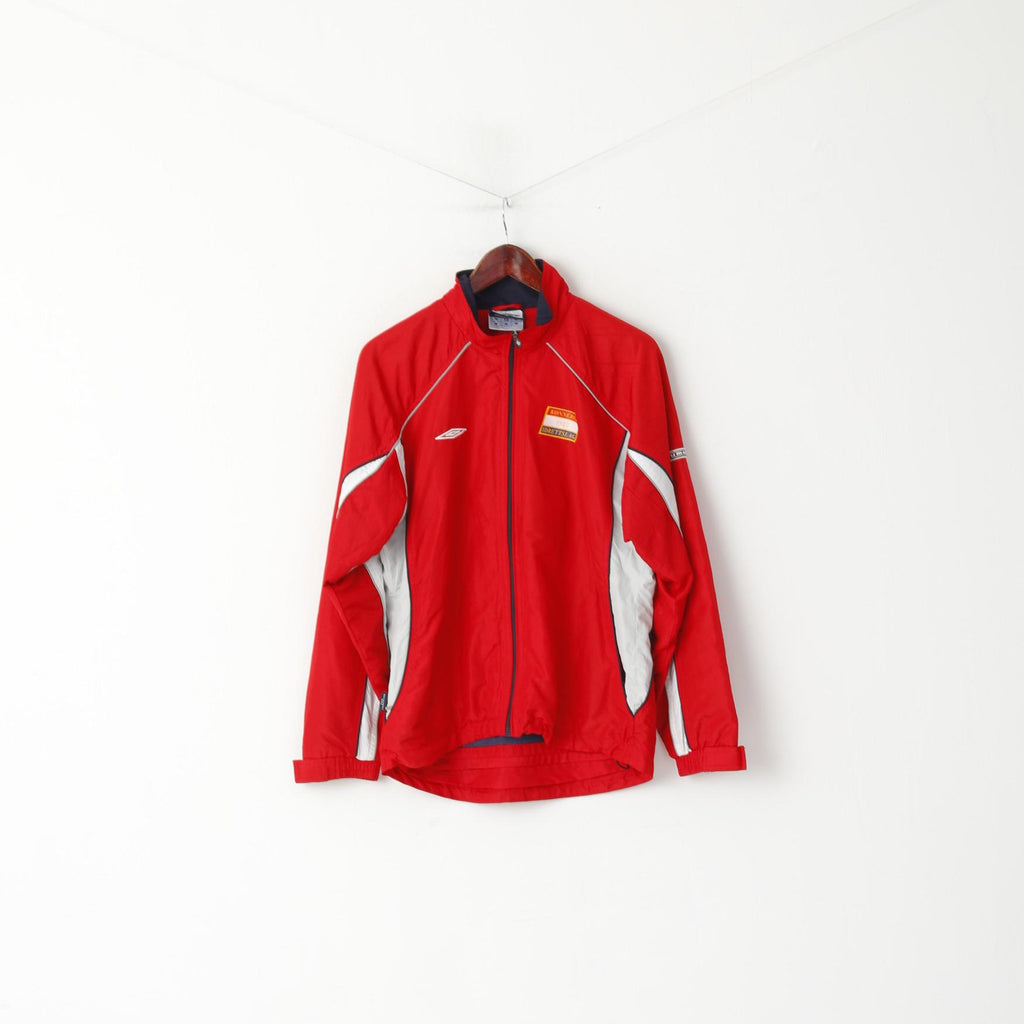 Umbro Hommes XS Veste Rouge Konnerud Idrettslag 1927 Norvège Haut actif à fermeture éclair complète