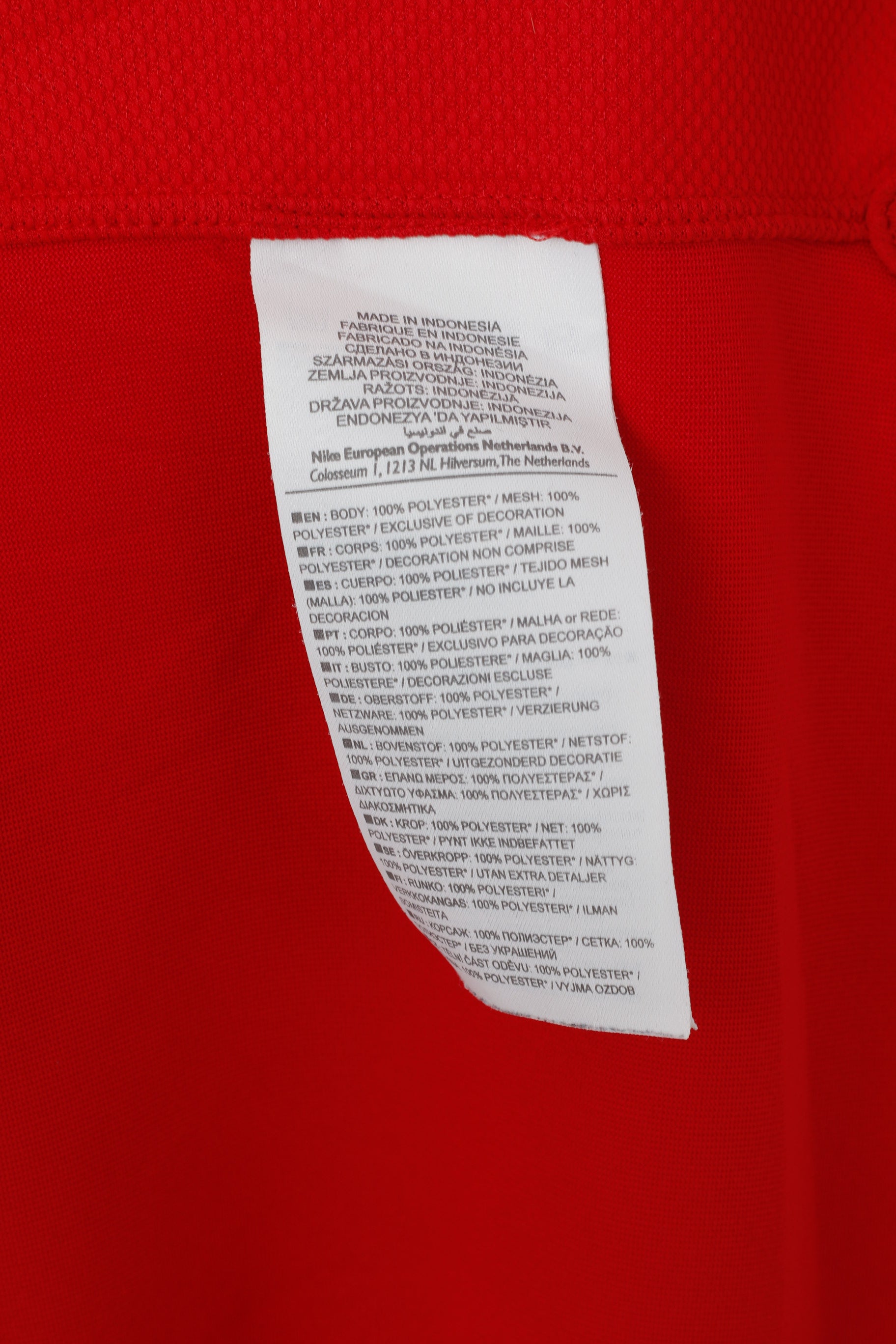 Nike Hommes L Chemise Rouge Manchester United Football Club MUFC Jersey Sport Top