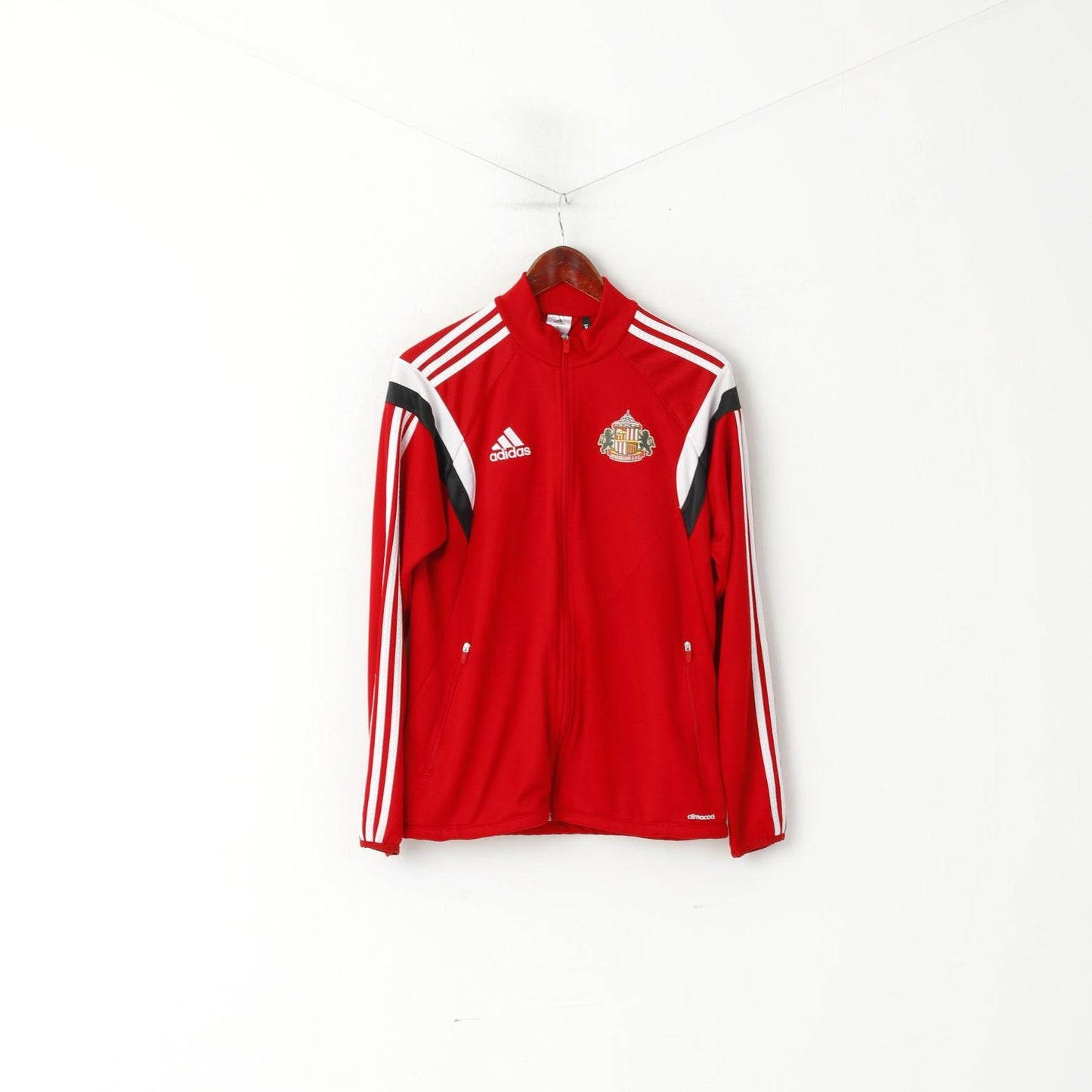 Felpa Adidas AFC da uomo rossa Sunderland Football Club con zip