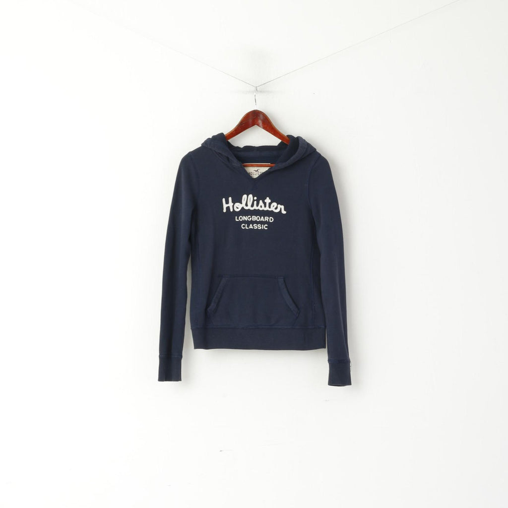 Hollister California Femmes M (S) Sweat-shirt à capuche en coton bleu marine Haut de sport