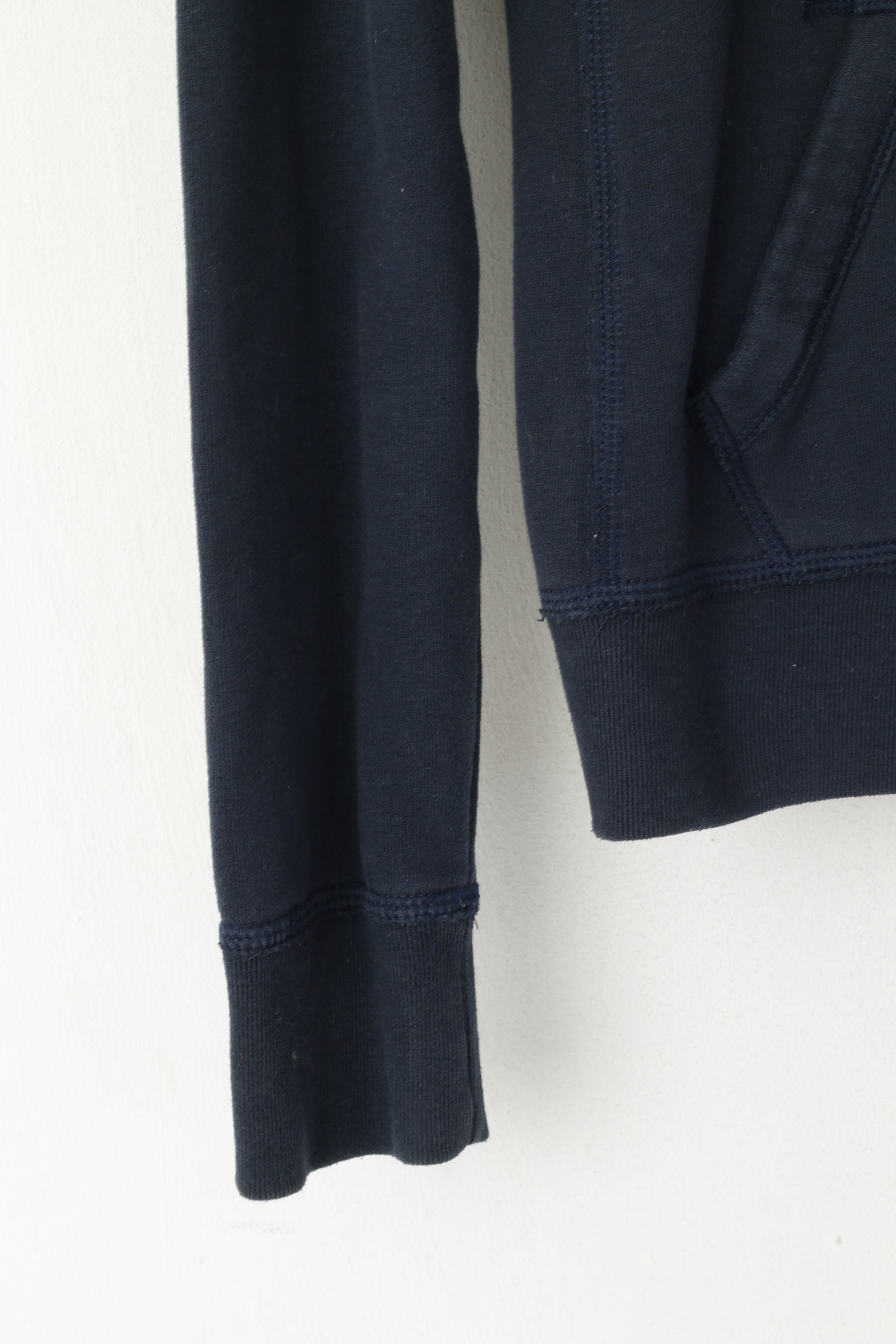 Felpa Hollister California da donna M (S) Top sportivo in cotone con cappuccio blu scuro