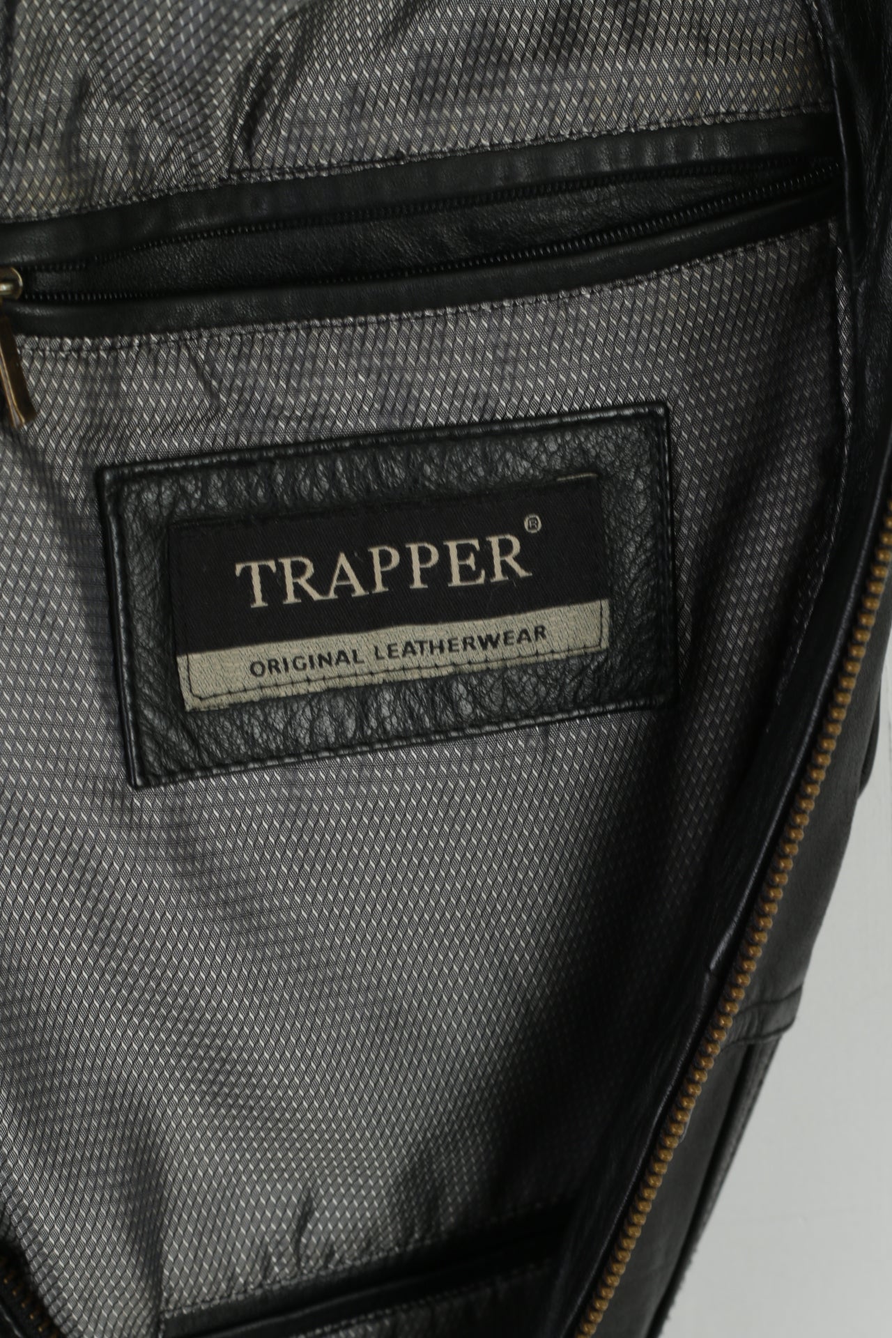 Trapper Original Leatherwear Homme 54 L Gilet Noir Cuir Multi Poches Gilet