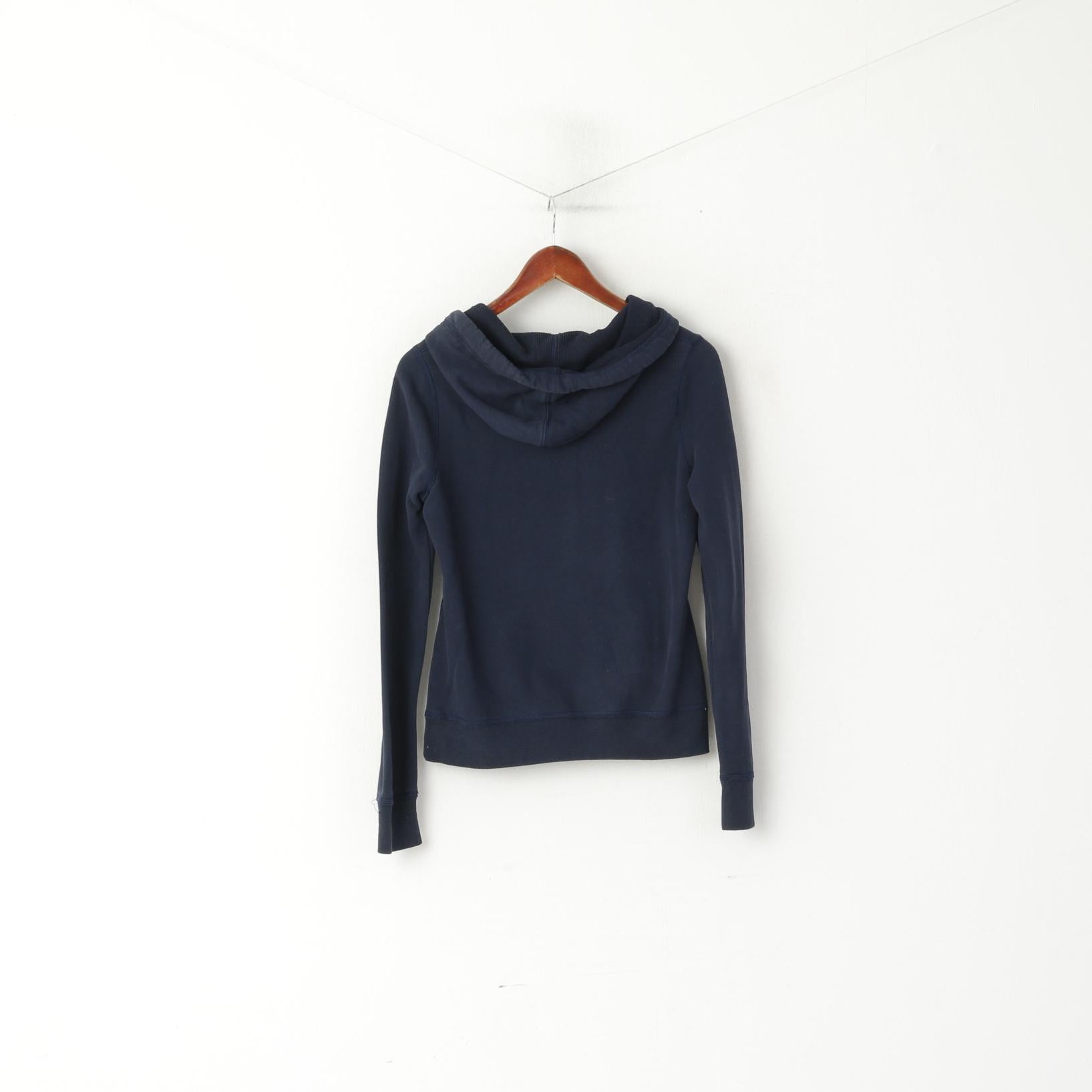 Hollister California Femmes M (S) Sweat-shirt à capuche en coton bleu marine Haut de sport