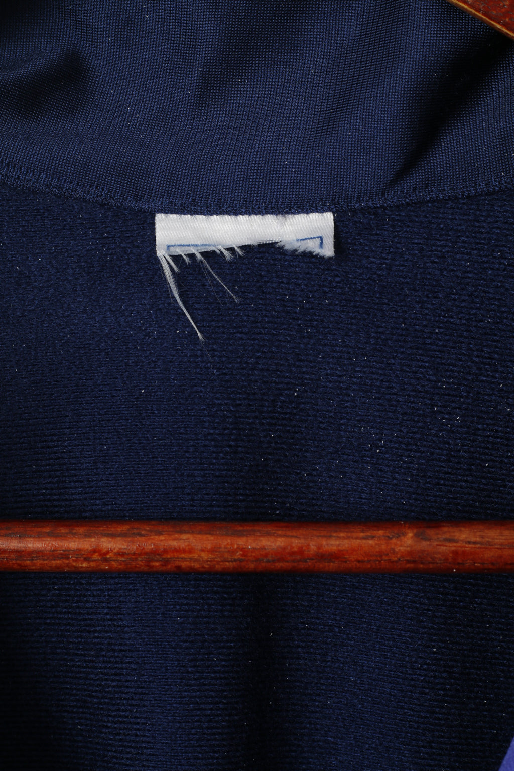 Felpa sportiva da uomo L, blu scuro, viola, vintage, sportiva, con cerniera intera, lucida, vecchia scuola