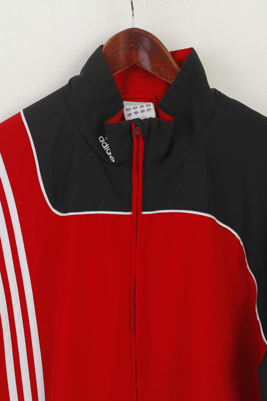 Adidas Giacca da uomo XL Rossa Vintage Sportswear Full Zip Activewear Track Top