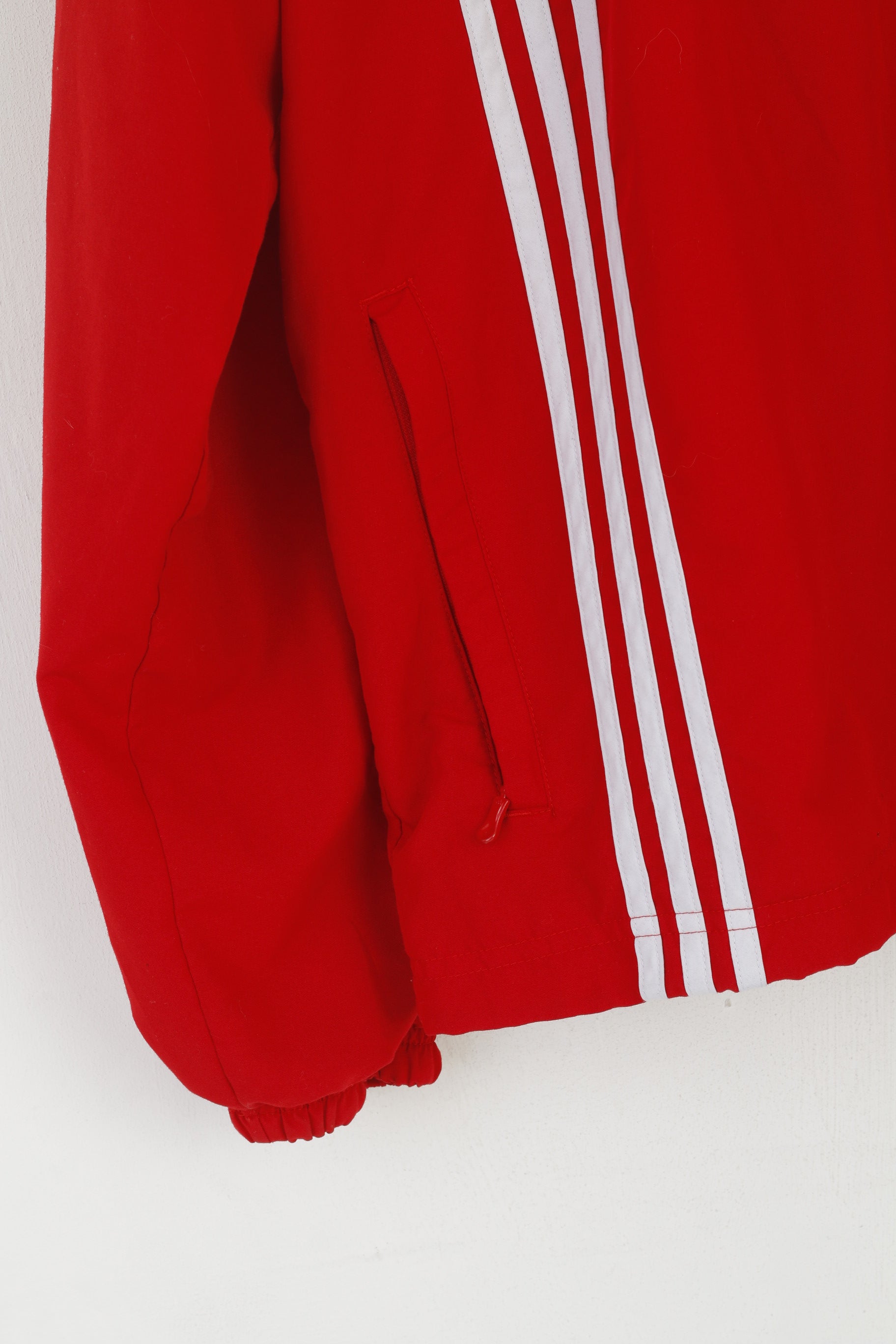 Adidas Giacca da uomo XL Rossa Vintage Sportswear Full Zip Activewear Track Top