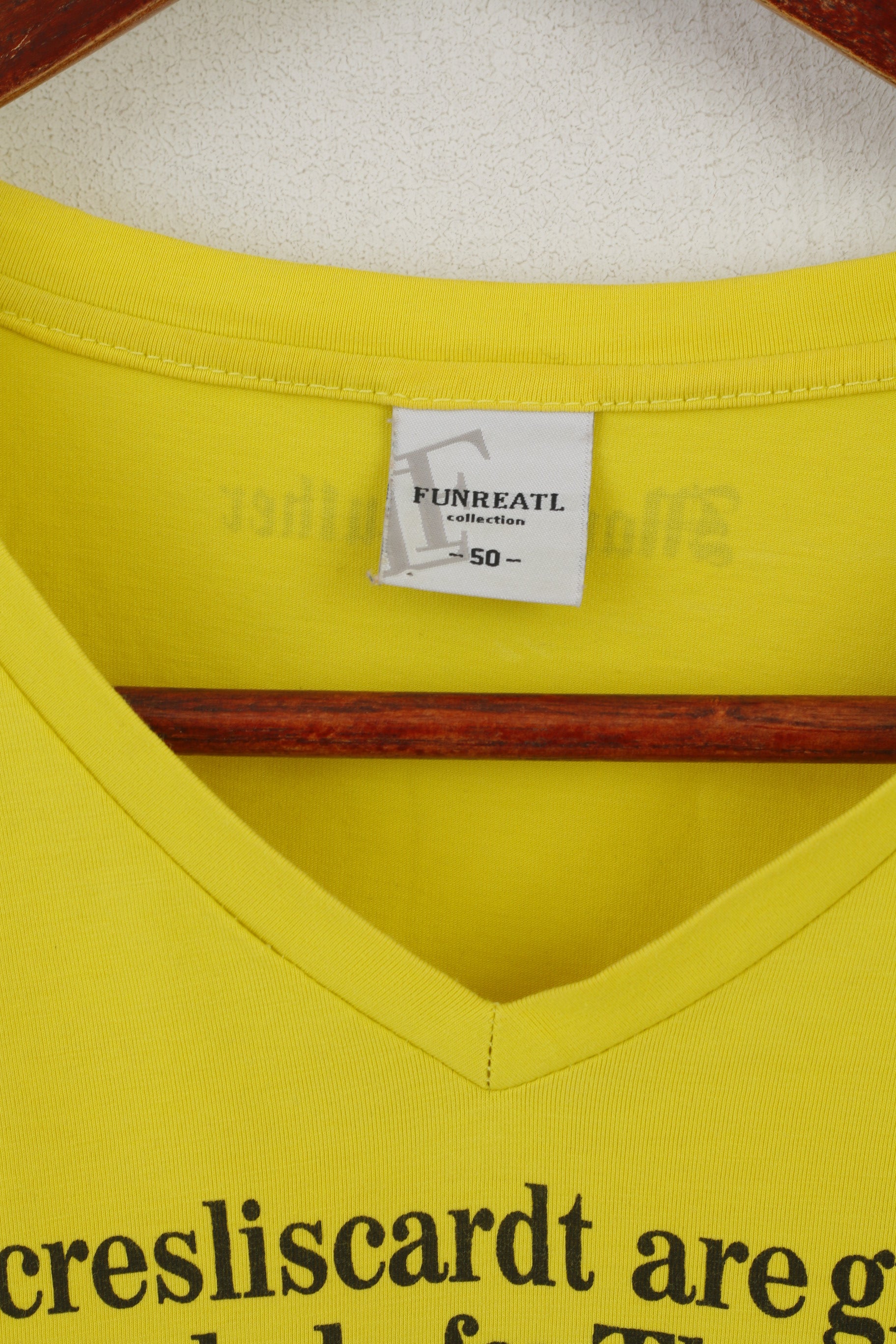 Funreatl Men 50 M Shirt Yellow Cotton Stretch Mercedes Benz 300 SL Top